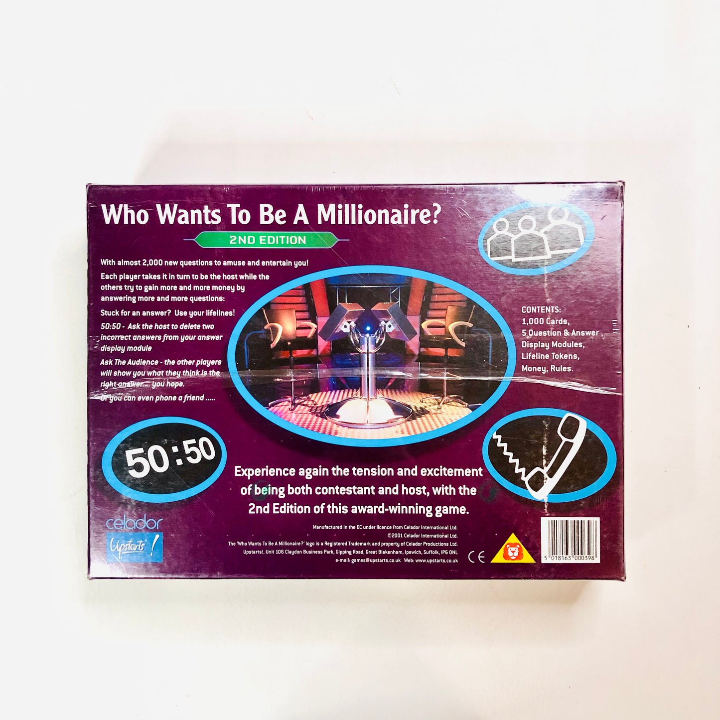 Who Wants To Be A Millionaire Board Game (2001) 2nd Edition ITV New Sealed Retro