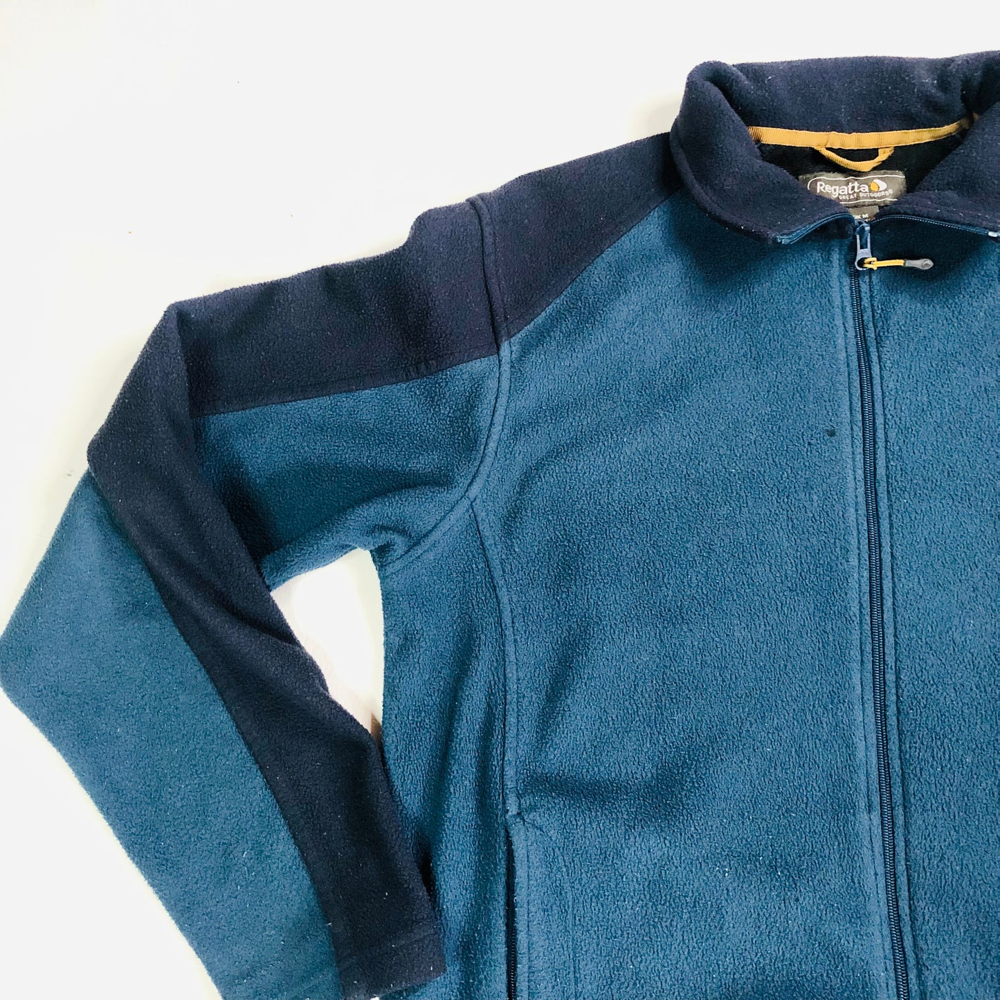 Regatta Mens Teal Blue Hedman Outdoor Walking Hiking Fleece Jacket Size Medium
