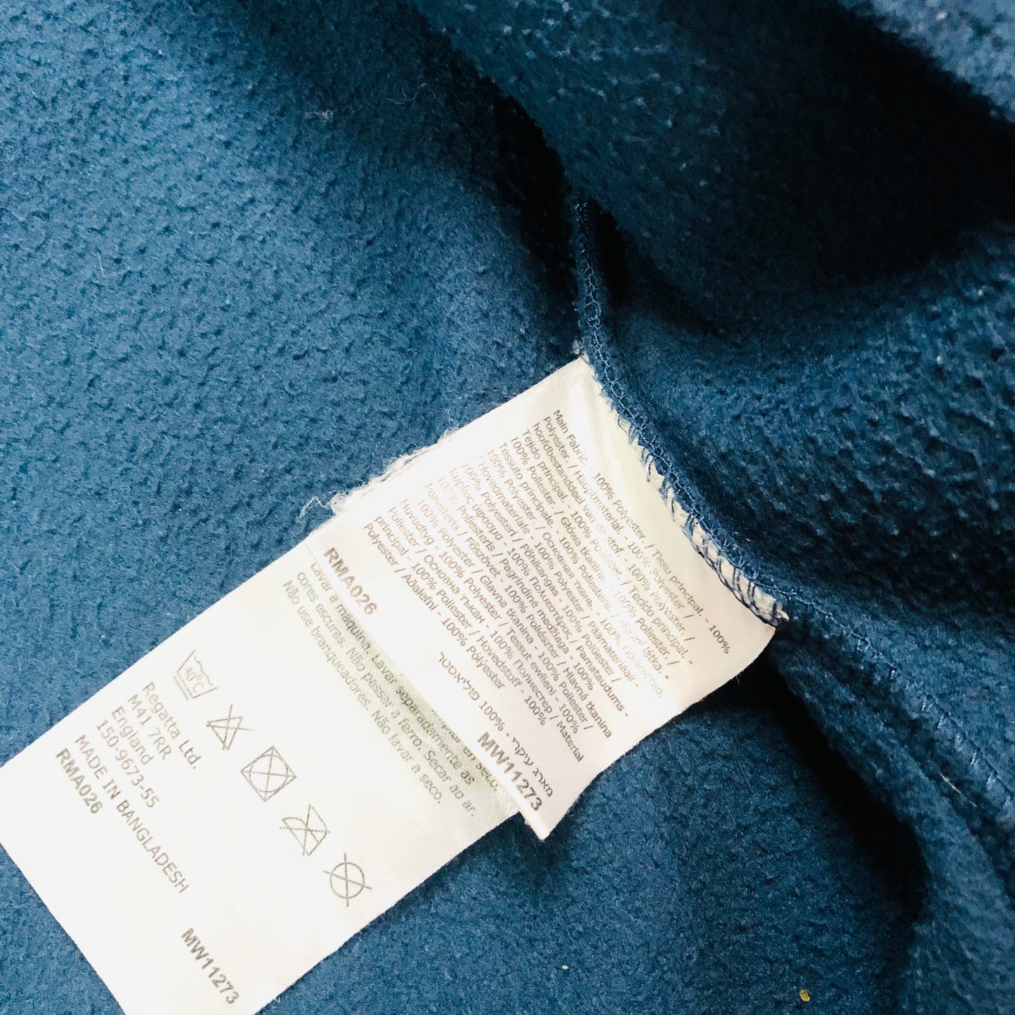 Regatta Mens Teal Blue Hedman Outdoor Walking Hiking Fleece Jacket Size Medium