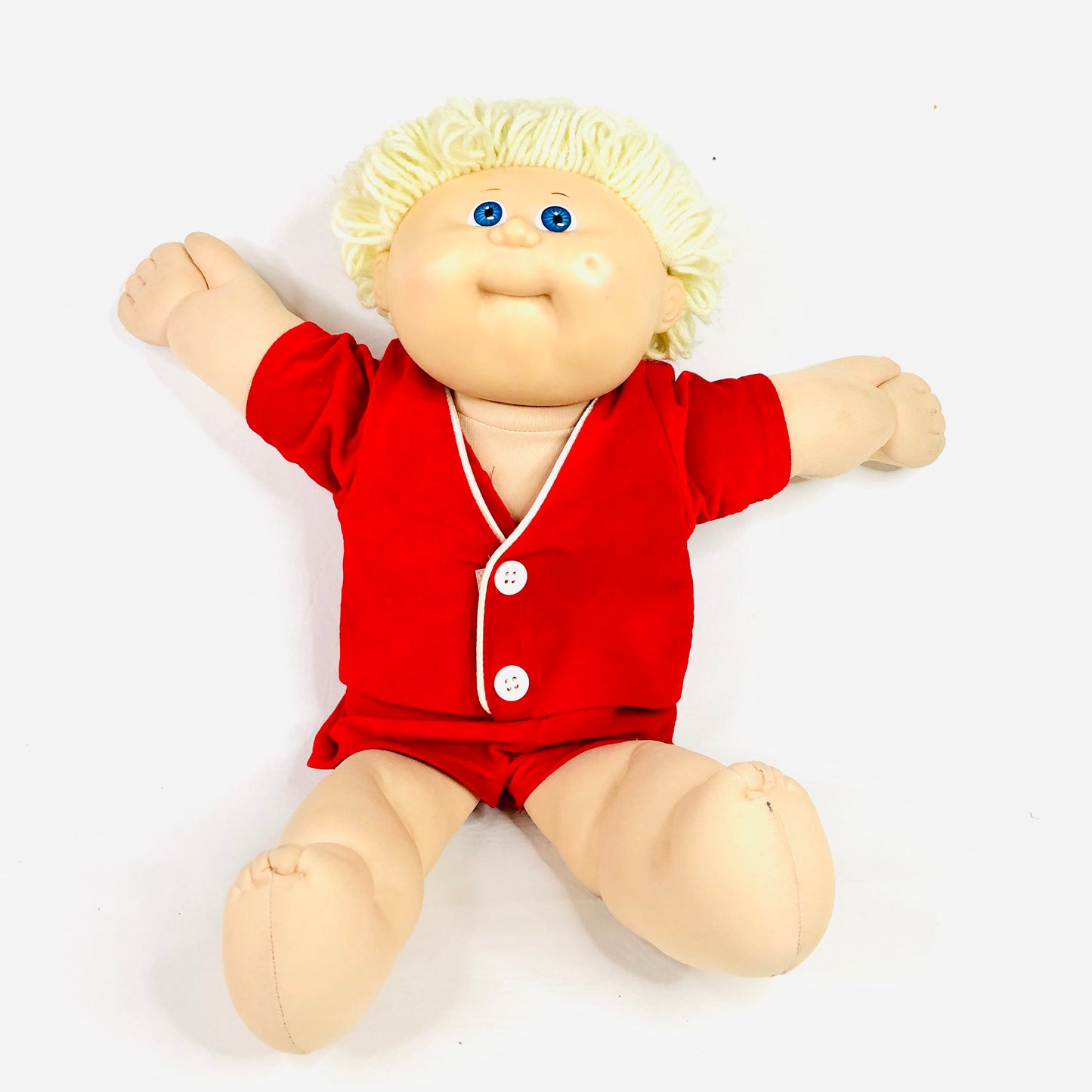 Cabbage Patch Kids 1986 Boy Doll Short Lemon Blond Hair HM8 P Original Outfit