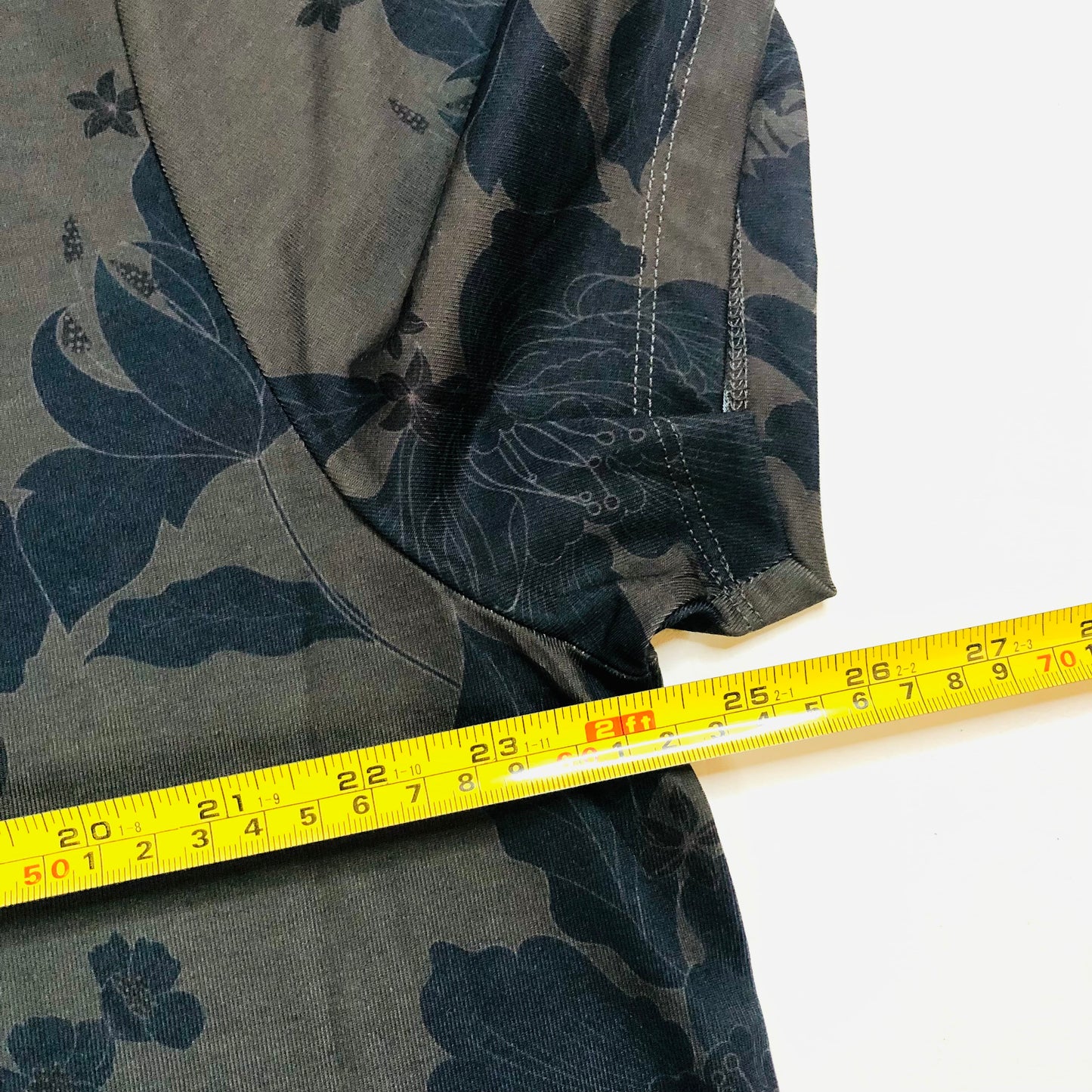 New Look Mens Khaki Green Floral Pattern Casual T-shirt Size XXL NEW