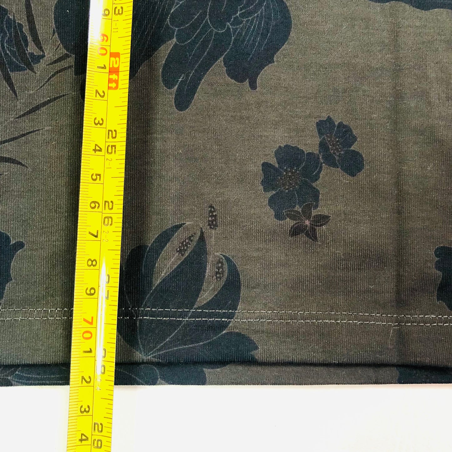 New Look Mens Khaki Green Floral Pattern Casual T-shirt Size XXL NEW