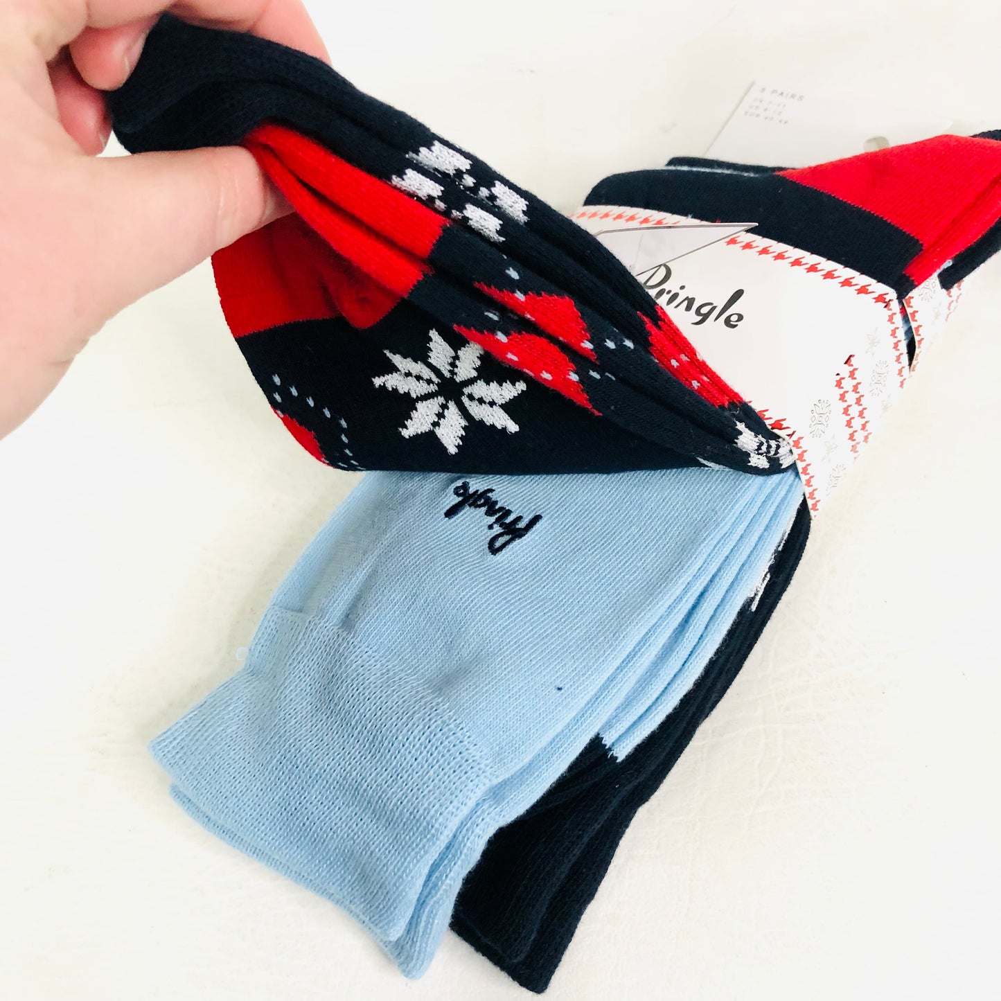 PRINGLE Mens Cotton Leisure Socks 3 pairs Navy Blue Size UK 7-11 RRP £20 NEW