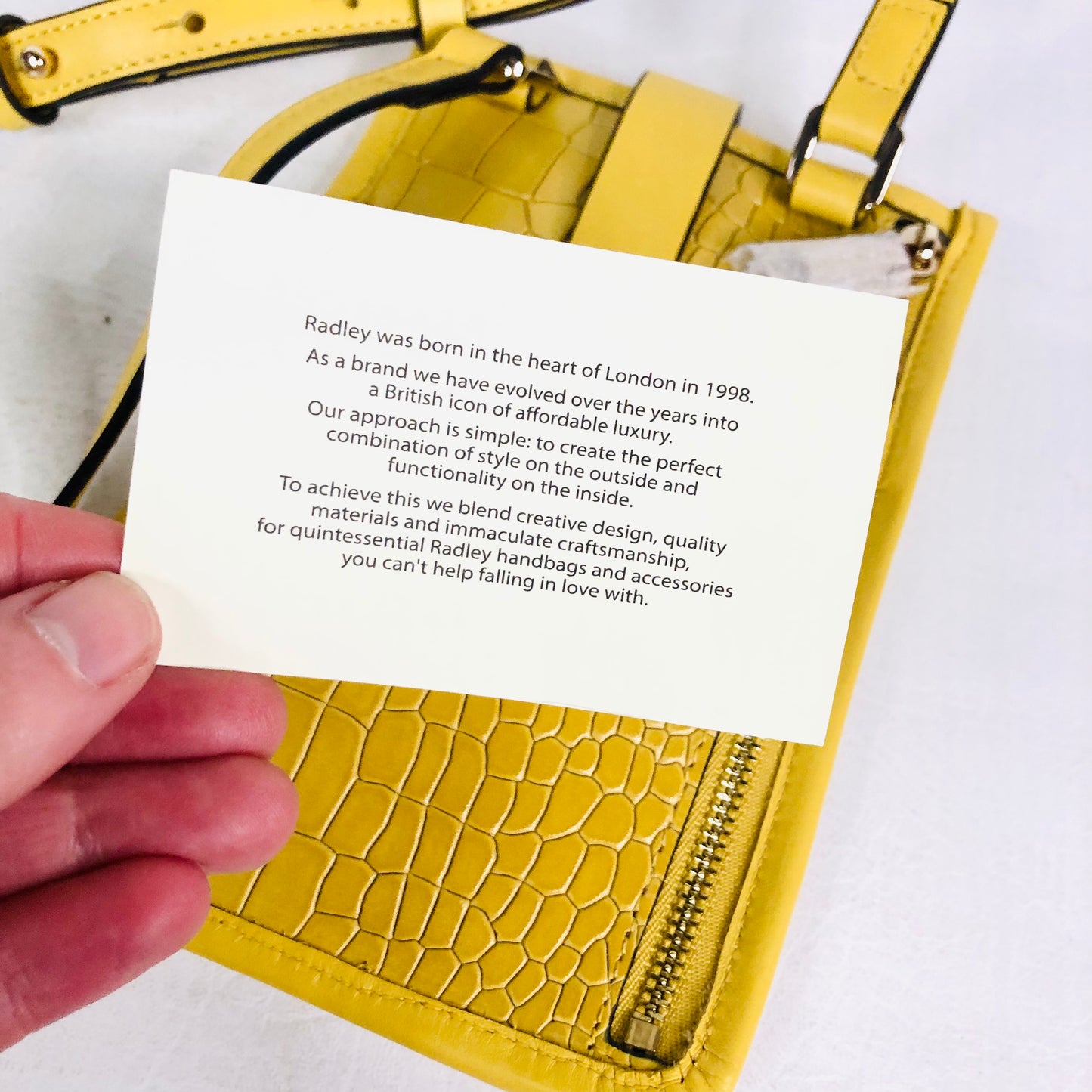 Radley London Cecil Road Mustard Yellow Leather Medium/Large Phone Crossbody Bag NEW