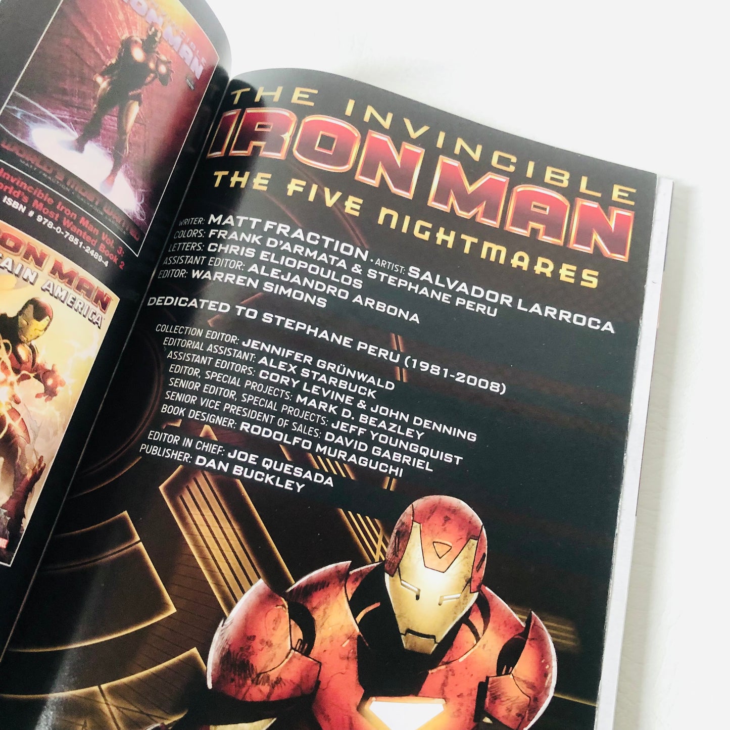 Marvel Comic The Invincible Iron Man - The Five Nightmares (Matt Fraction & Salvador Larroca) Graphic Novel