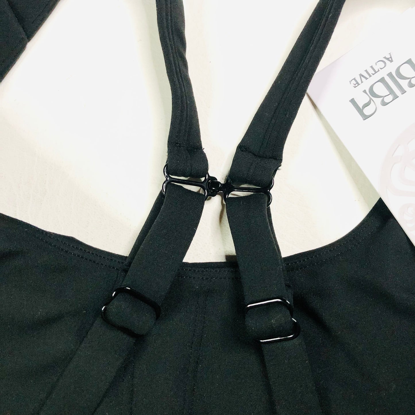 Biba Active Black Snake Panel Sports Bra Gym Top RRP £36.99 Size 12 (M) NEW
