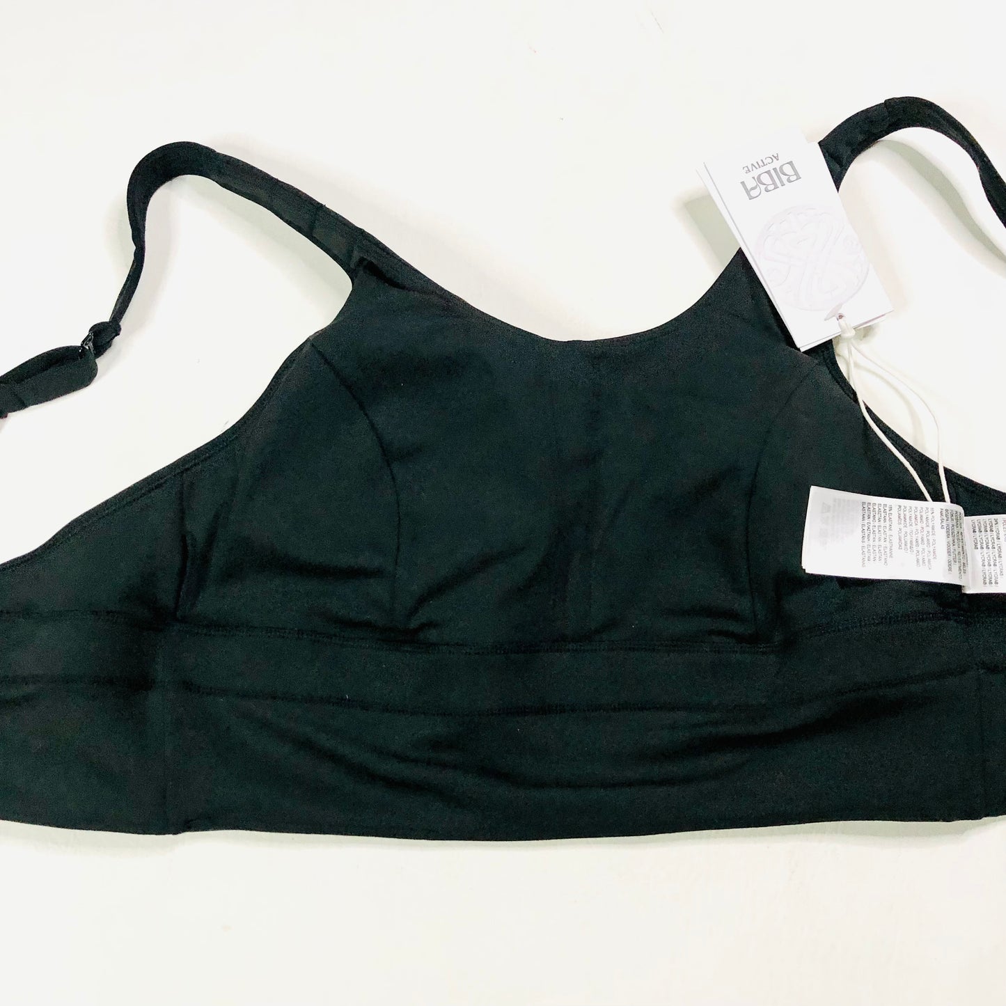 Biba Active Black Snake Panel Sports Bra Gym Top RRP £36.99 Size 12 (M) NEW