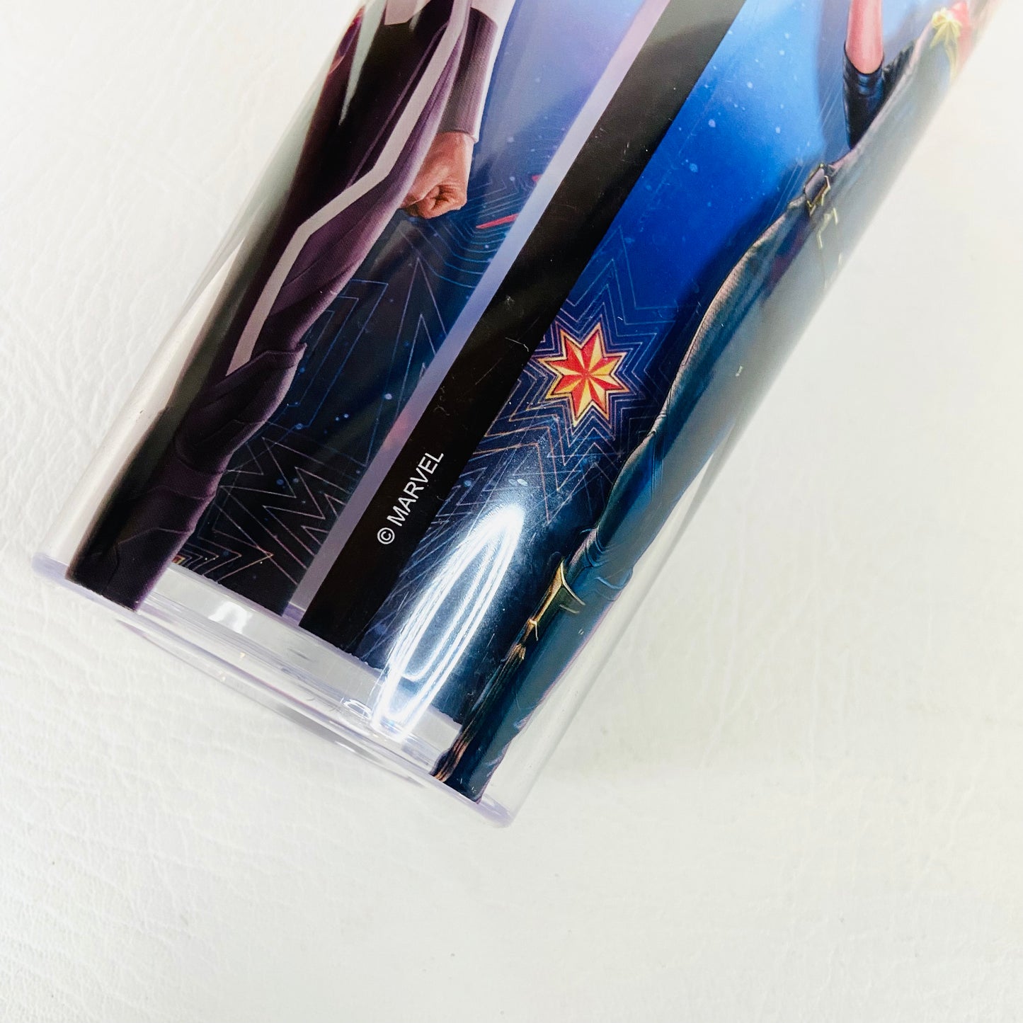 The Marvels | Odeon Exclusive | Collectors Cup | Sipper Cup Tumbler With Lid | Official Licensed | Red & Blue