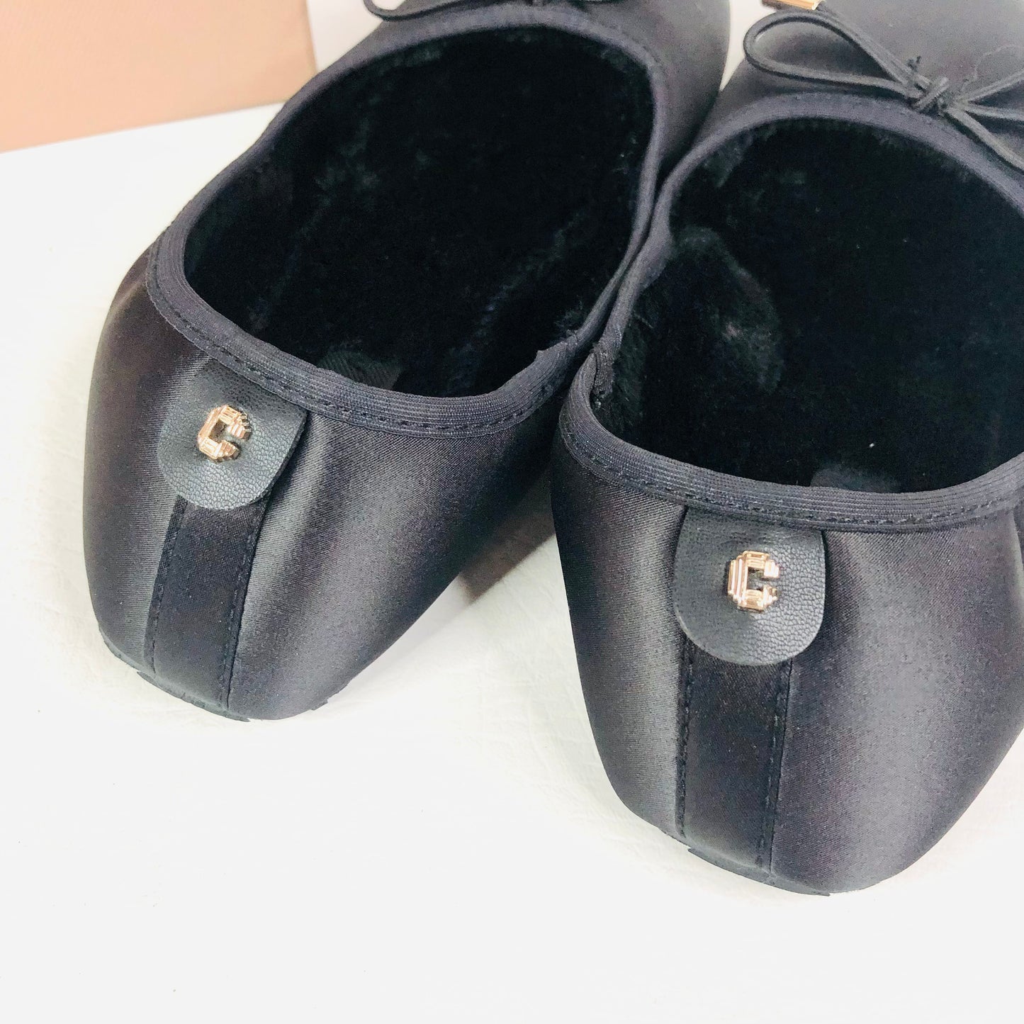 CARVELA Black Satin Fantasy Sleep & Slippers Set Large UK4/5 - £75 NEW & Boxed
