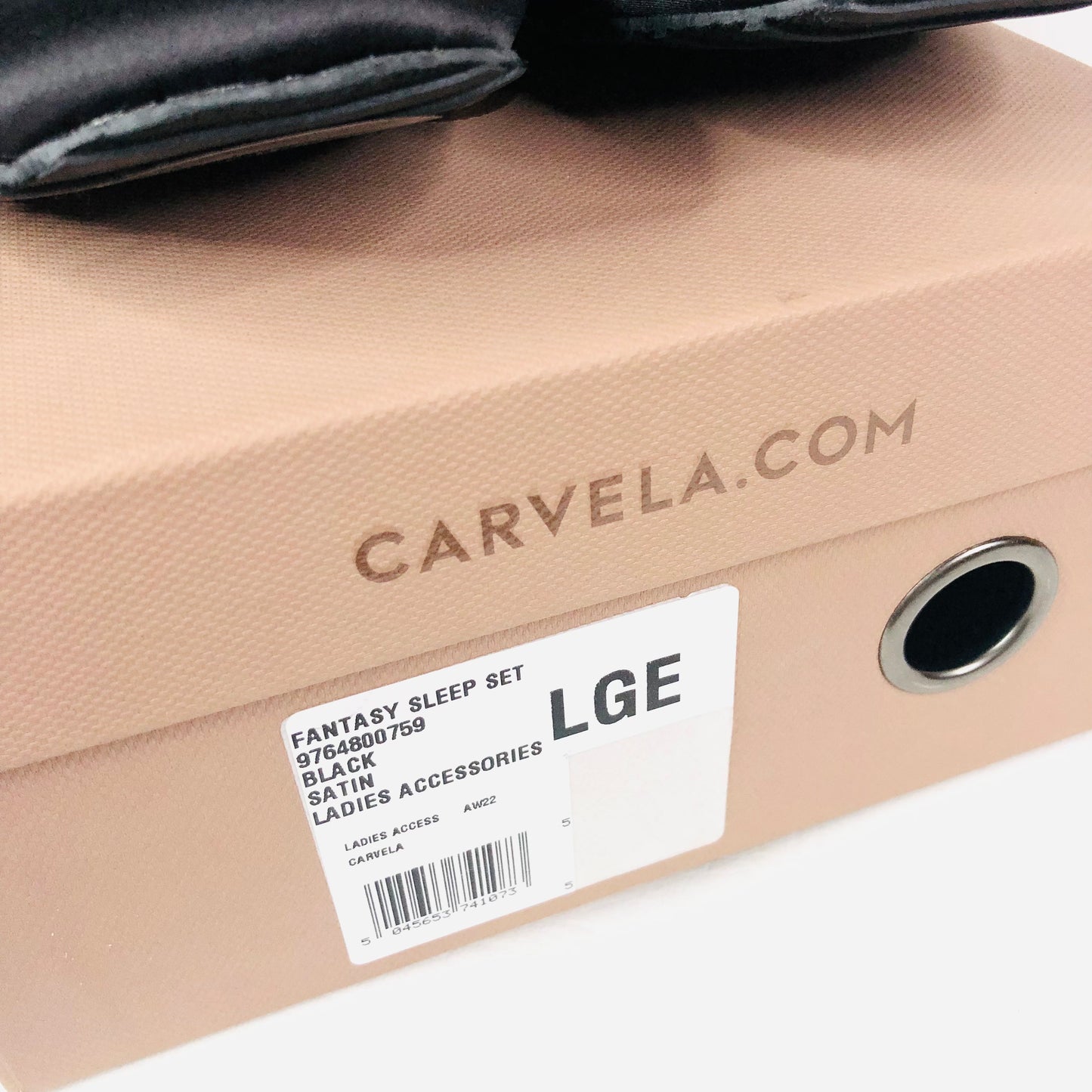 CARVELA Black Satin Fantasy Sleep & Slippers Set Large UK4/5 - £75 NEW & Boxed