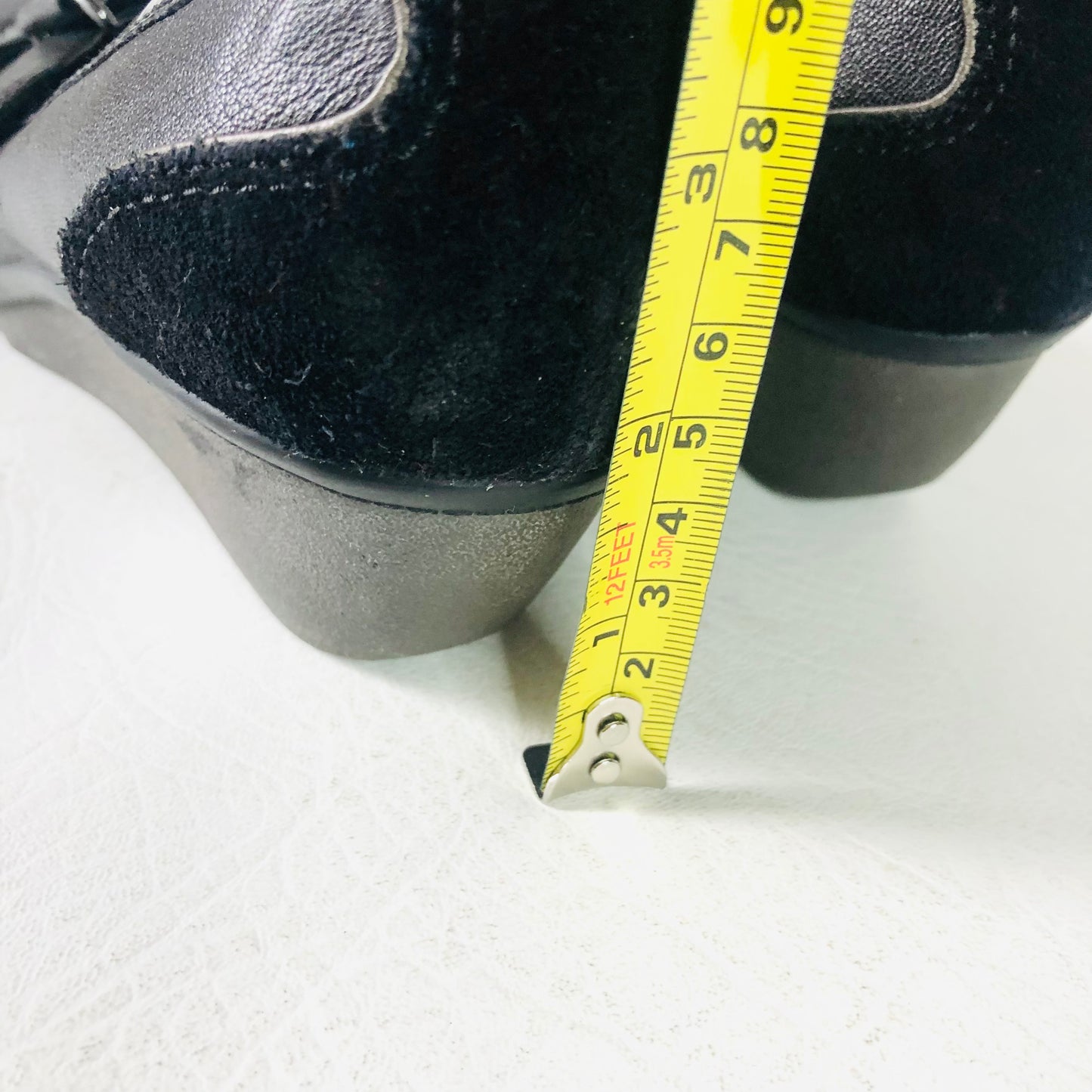 Clarks Active Air Black Leather Low Wedge Heel Mary Jane Shoes Size 6 (39)