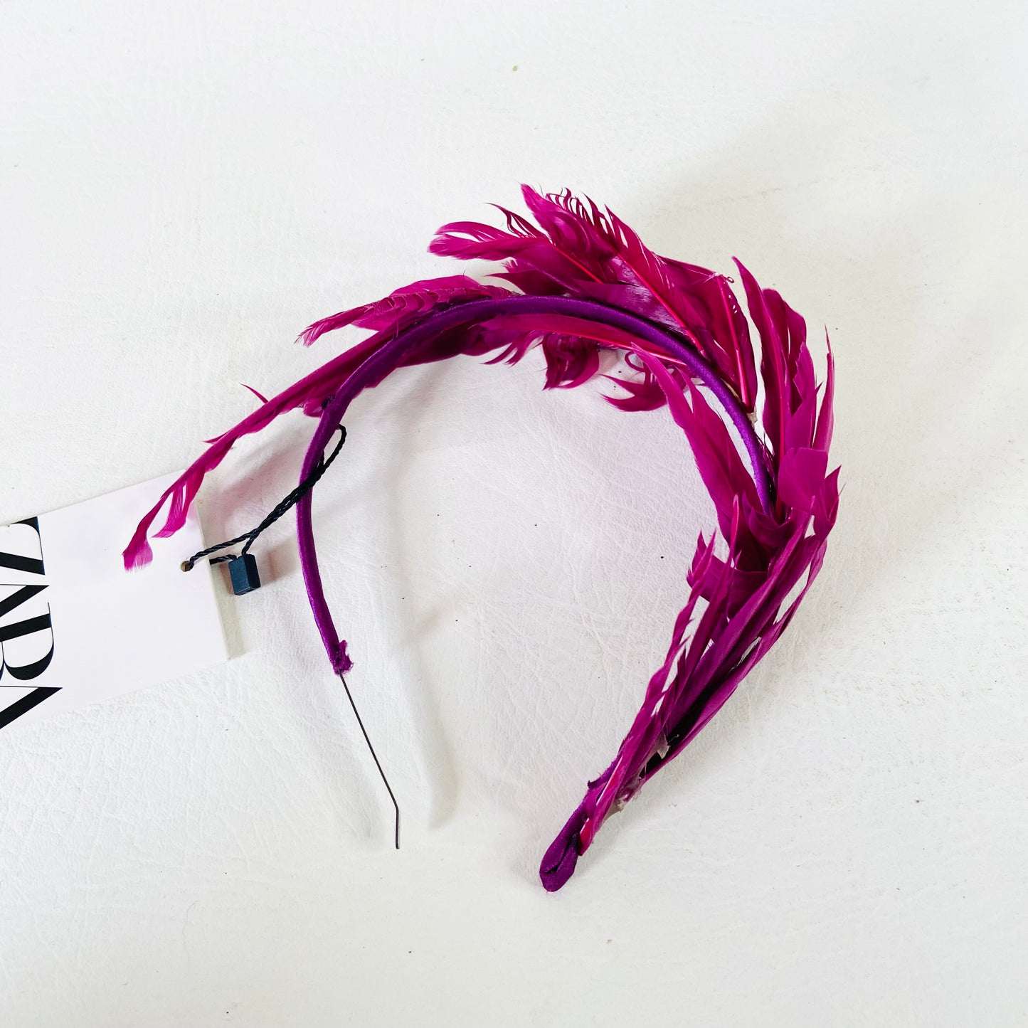 Zara | Fuchsia Pink | Feathered Fascinator Headband Headpiece | Size S M | New with Defects