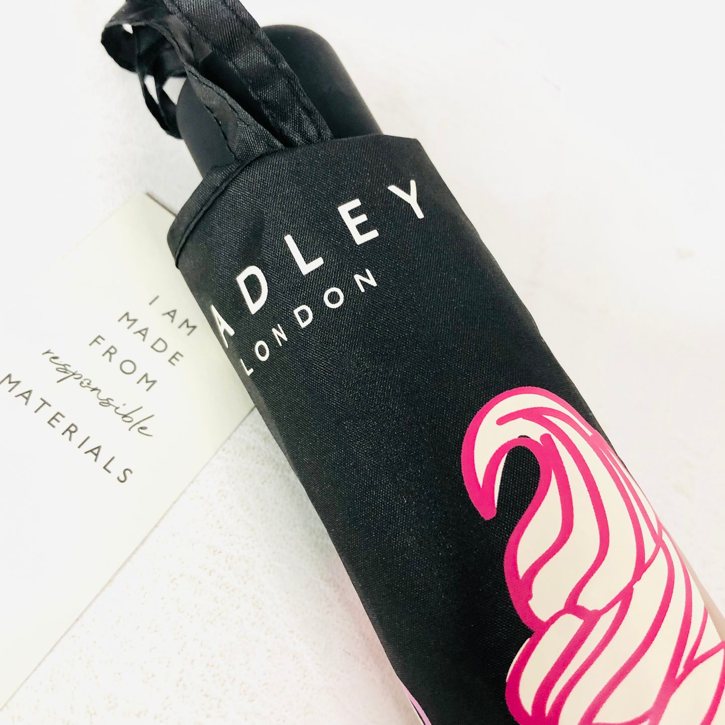 Radley London ‘Feeling Sweet’ Ice Cream Black Foldaway Umbrella NEW RRP £31