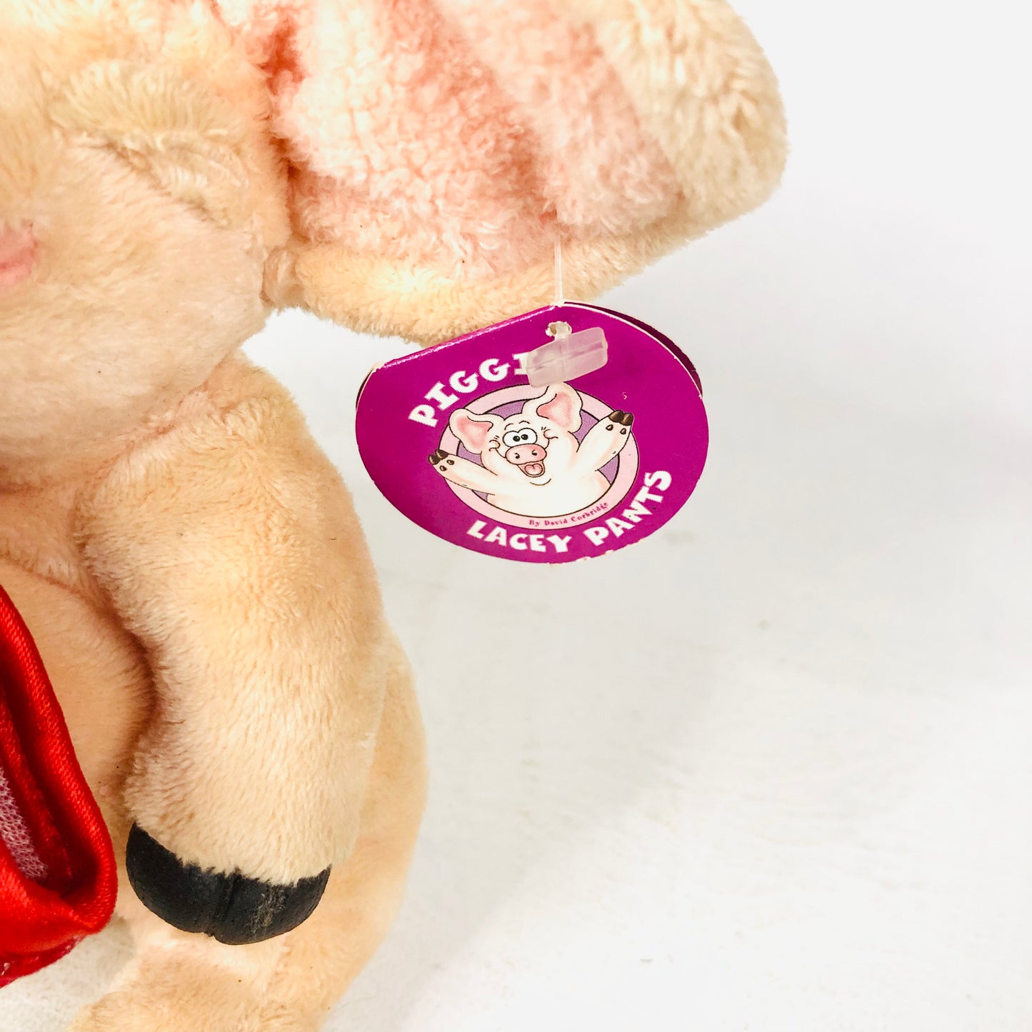 Piggin’ Big Ears Novelty Plush Lacy Red Pants Knickers Y2K Soft Toy