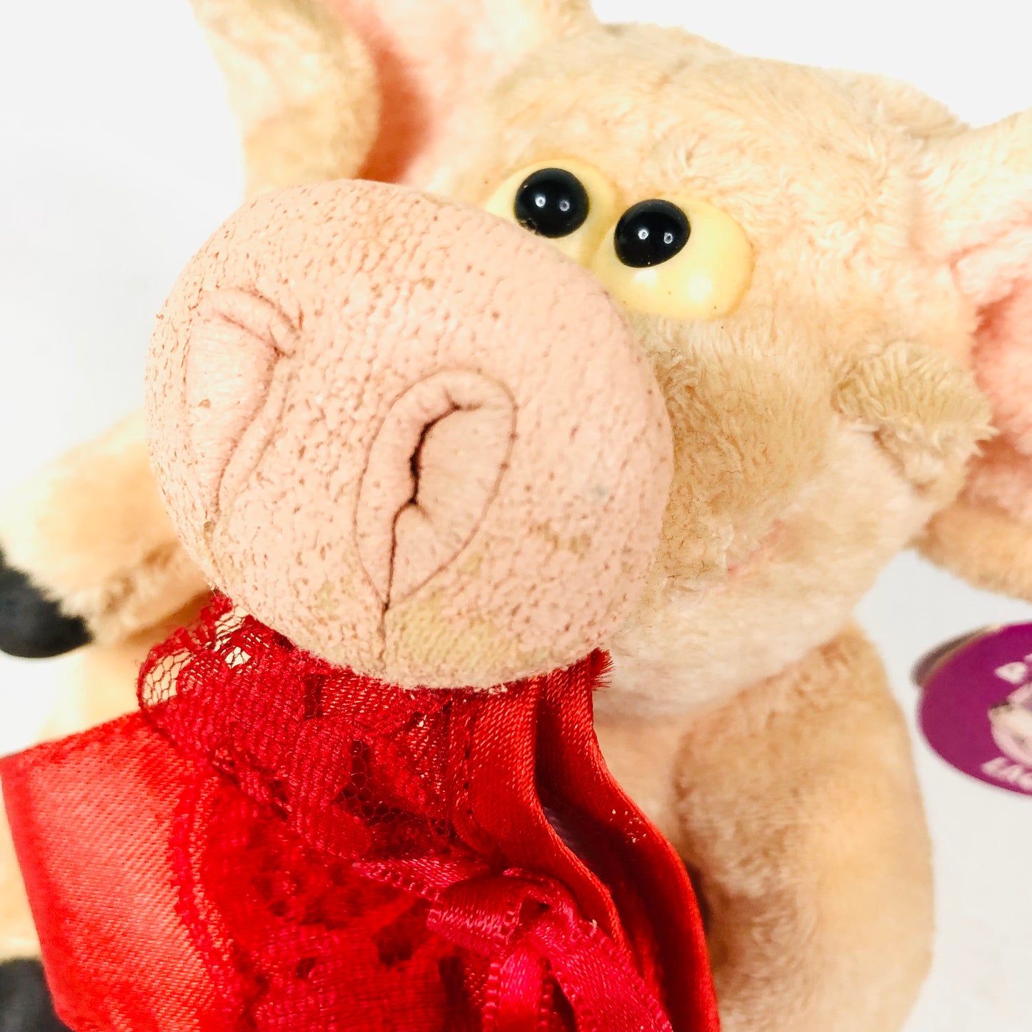 Piggin’ Big Ears Novelty Plush Lacy Red Pants Knickers Y2K Soft Toy