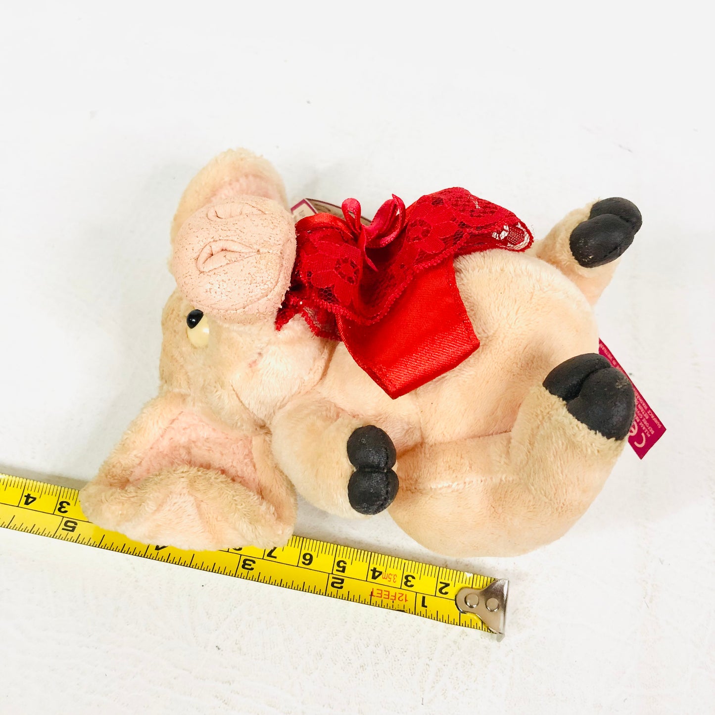 Piggin’ Big Ears Novelty Plush Lacy Red Pants Knickers Y2K Soft Toy