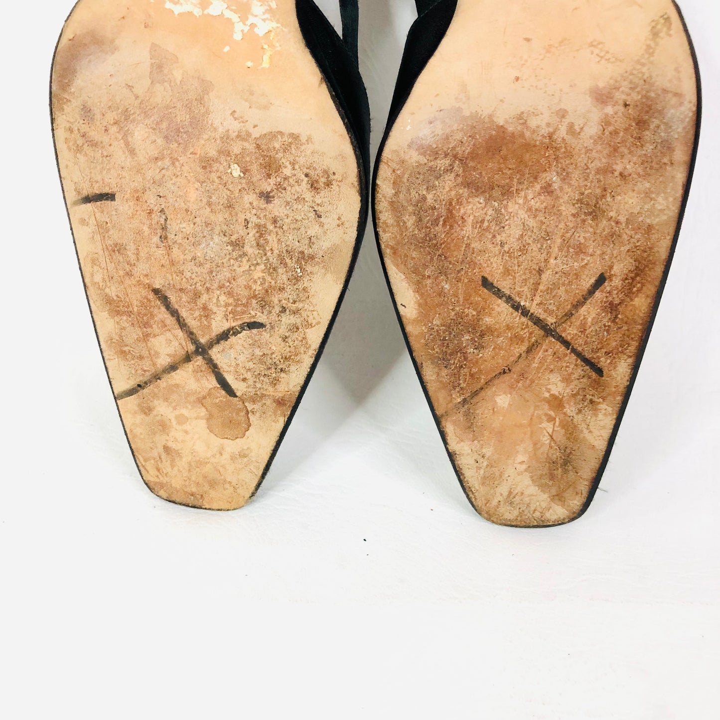 Vera Wang Vintage Black Satin Slingback Pump Court Shoes Evening Heels Size 5/6