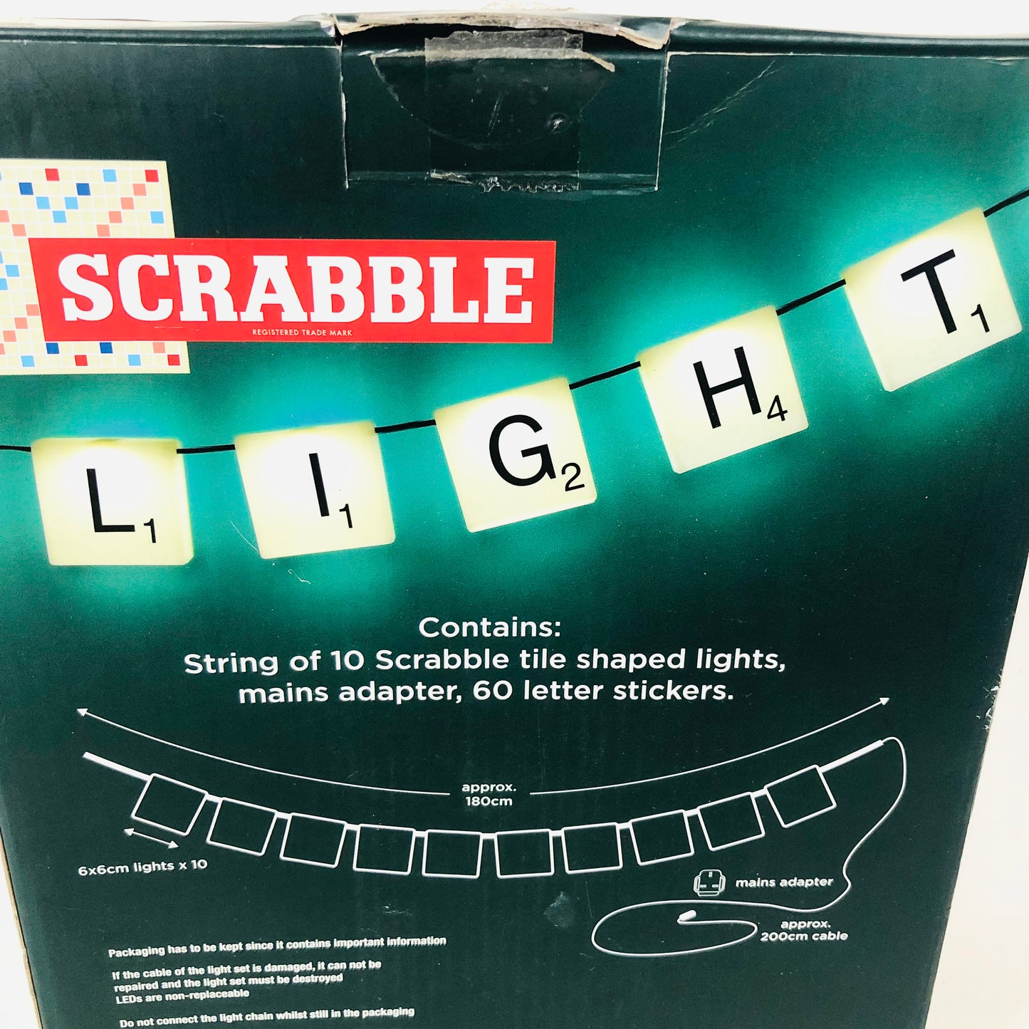 Scrabble String Lights LED Personalised 60 reusable letters Hanging wedding Home