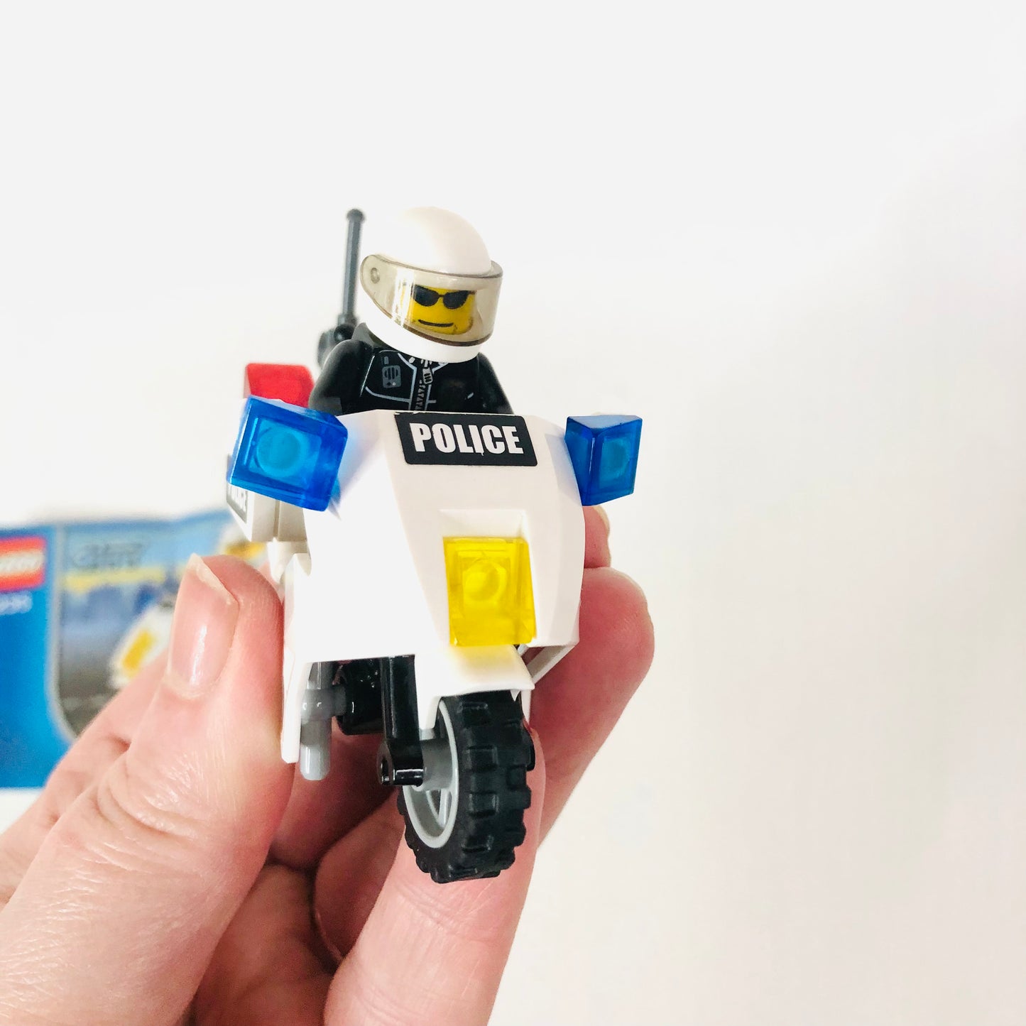 LEGO CITY: Police Motorcycle (7235) Black Stickers Version 100% Complete with Instructions