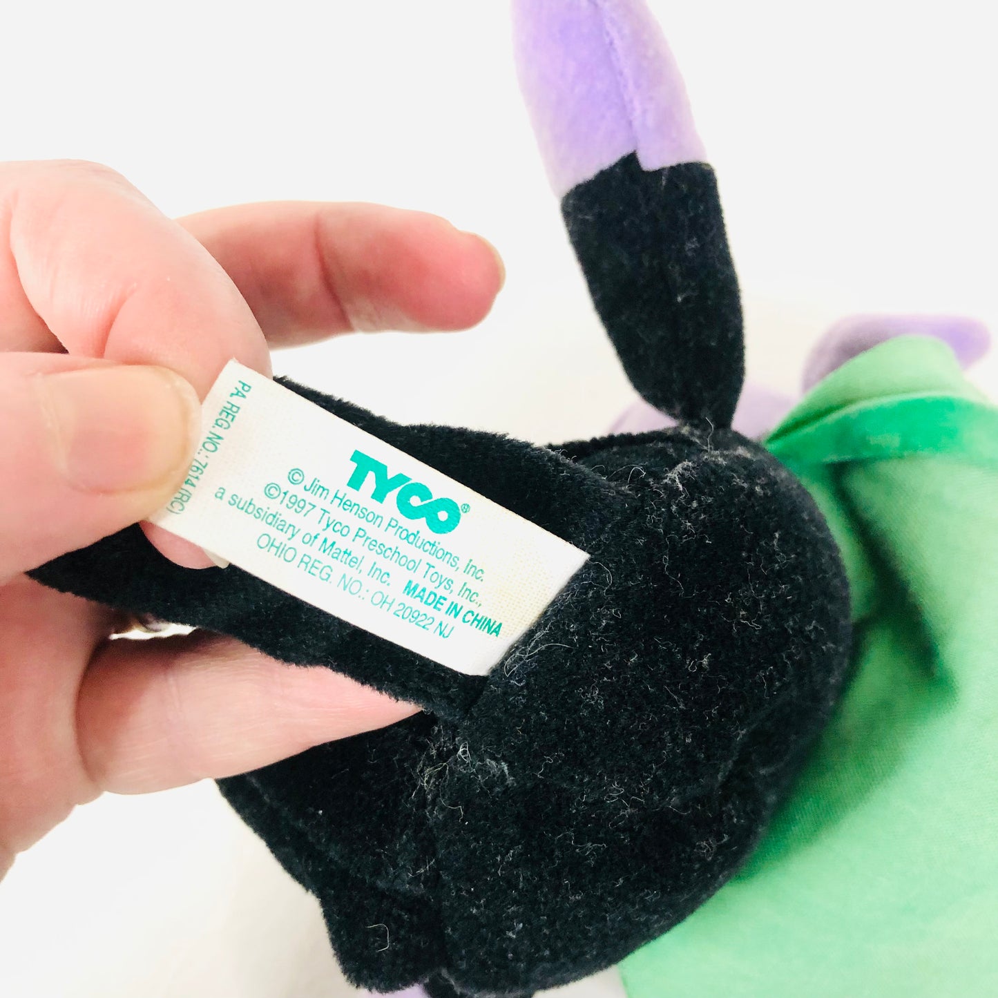 TYCO Sesame Street 'The Count' 8" Bean Bag Plush Stuffed Toy 1997 Vintage