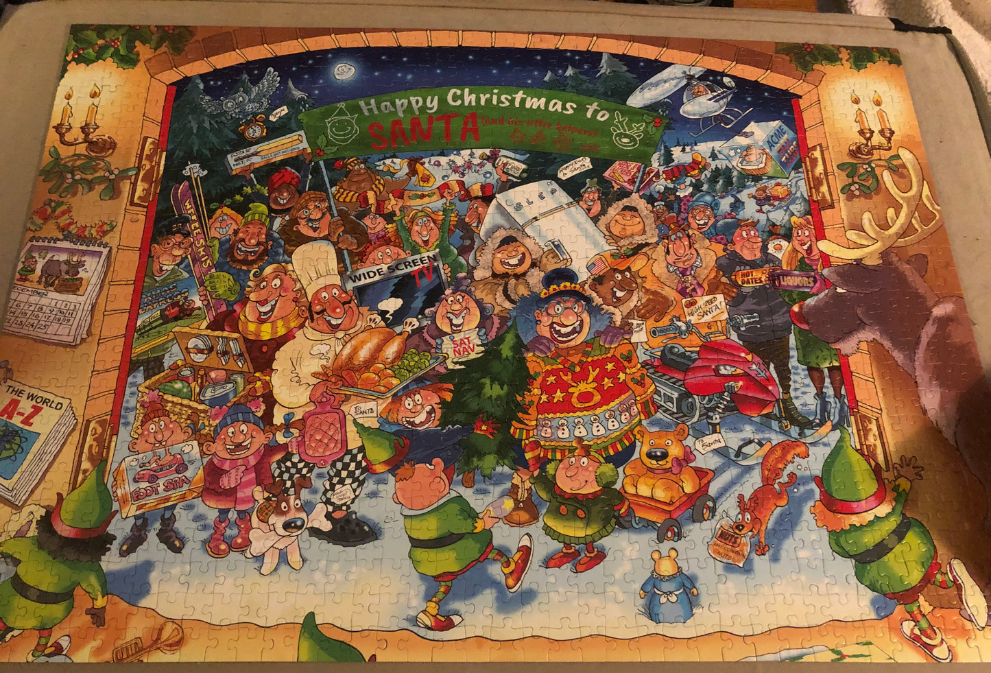 Wasgij Jigsaw 15 Santa's Unexpected Delivery Christmas Puzzle - 2 x 1000 Pieces