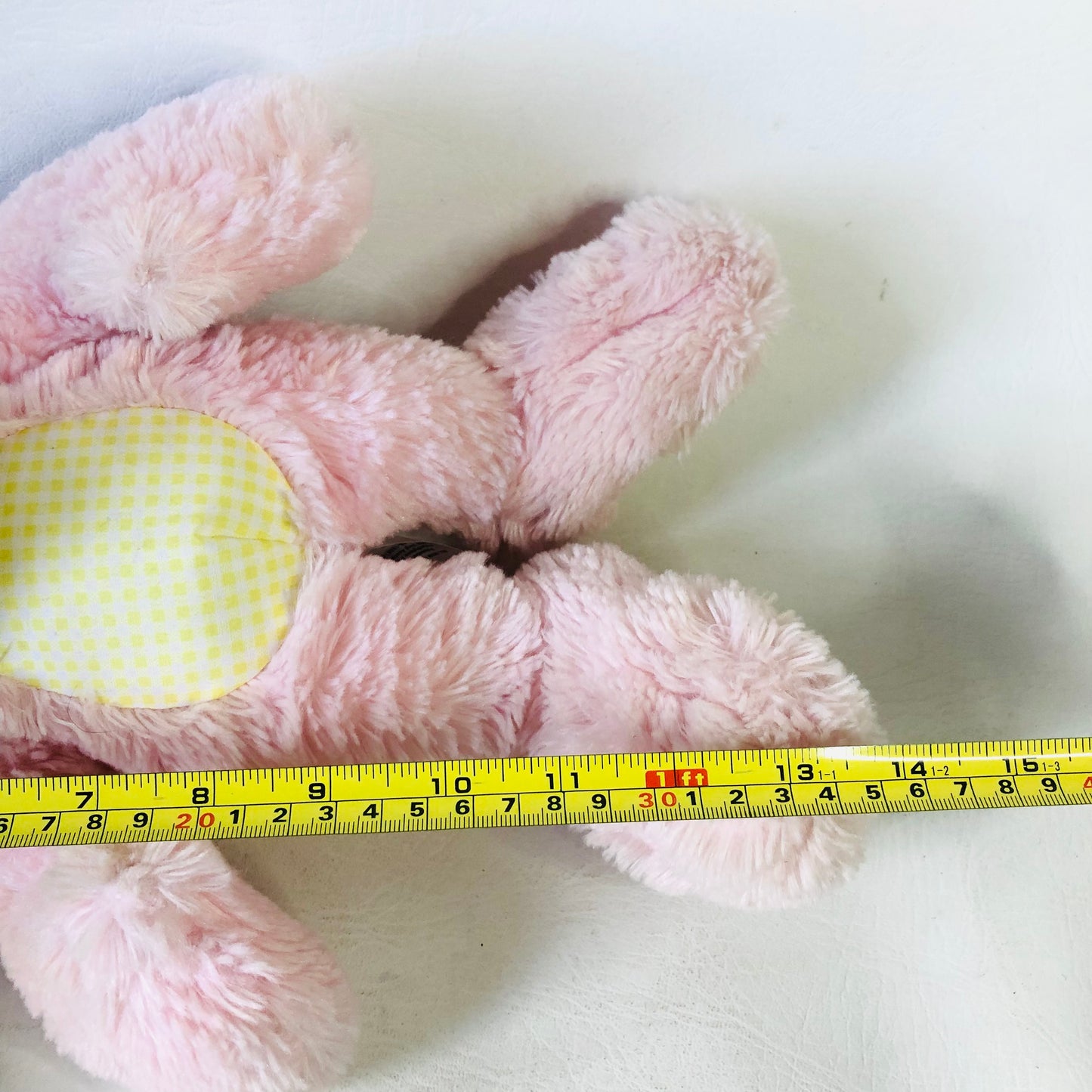 Disney Store Minnie Mouse Easter Bunny Costume Plush Pink & Yellow Gingham Toy
