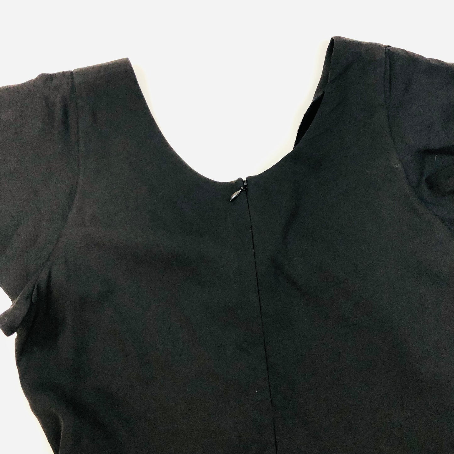 Emporio Armani black wrap style flutter sleeve shift dress size 42 (uk 12) New