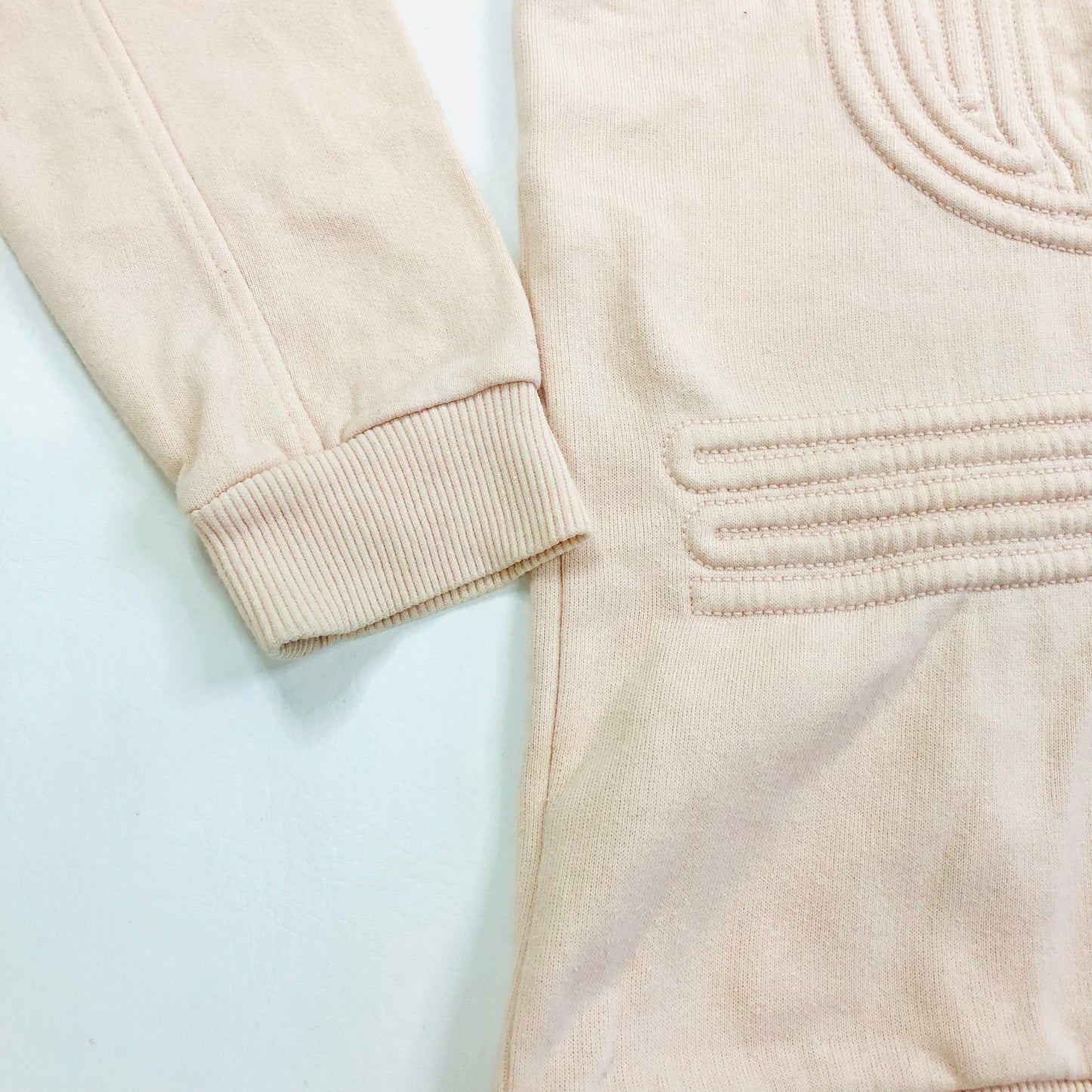 TOPSHOP X IVY PARK Light PINK CORDED O4 JUMPER SWEATER VARSITY SIZE S
