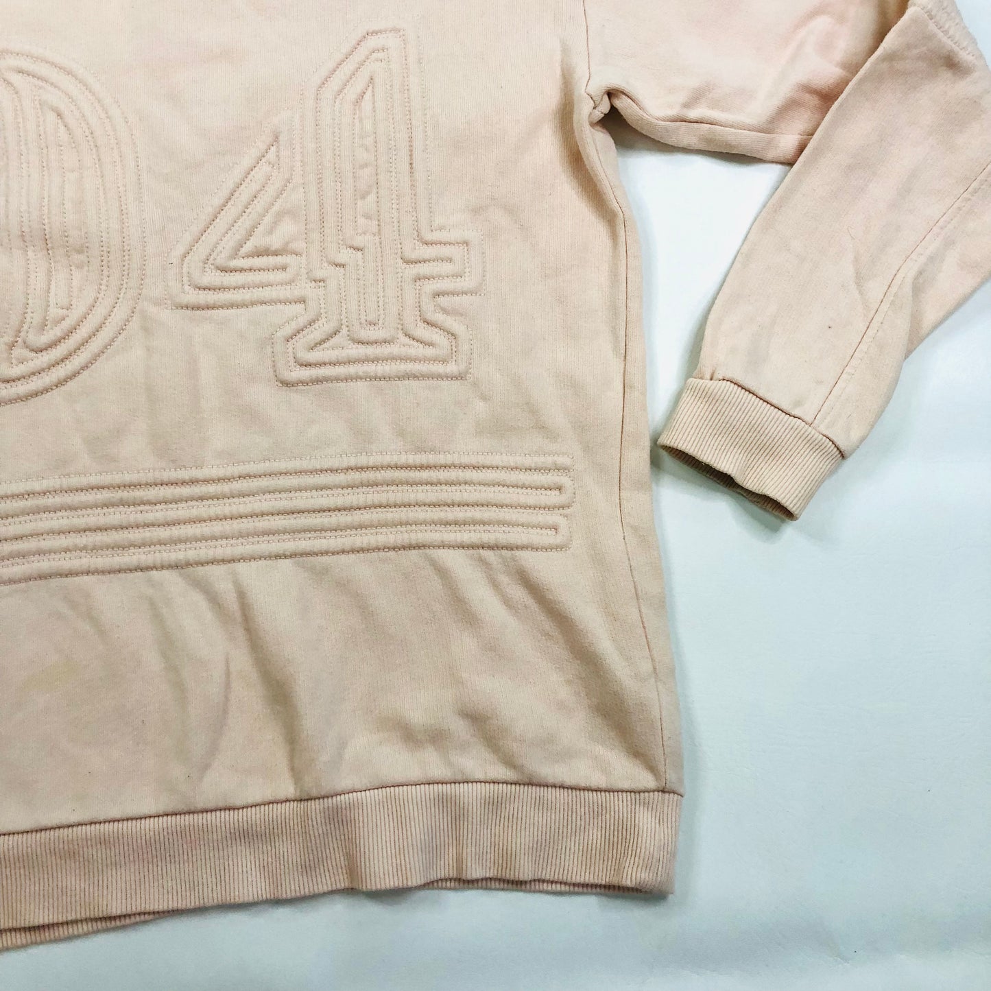 TOPSHOP X IVY PARK Light PINK CORDED O4 JUMPER SWEATER VARSITY SIZE S