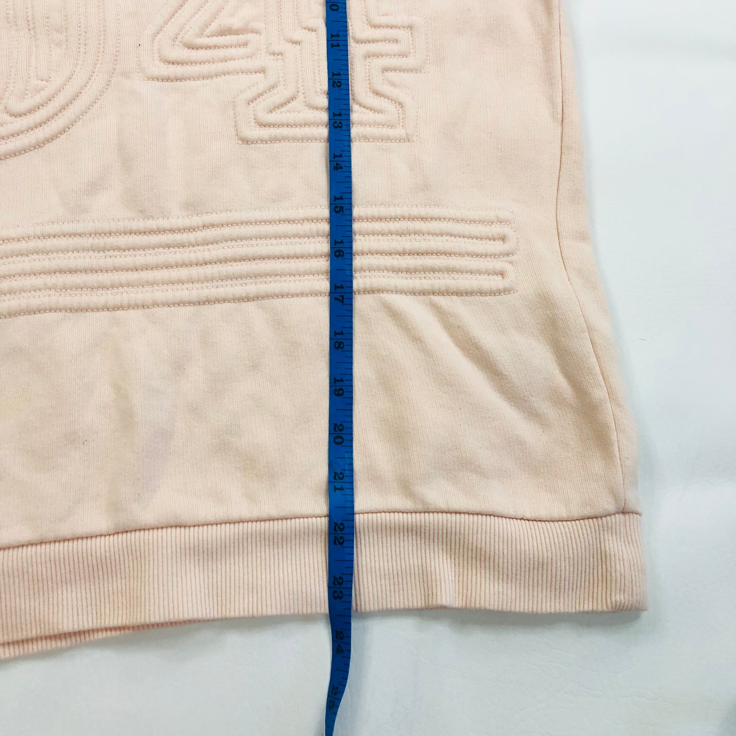 TOPSHOP X IVY PARK Light PINK CORDED O4 JUMPER SWEATER VARSITY SIZE S