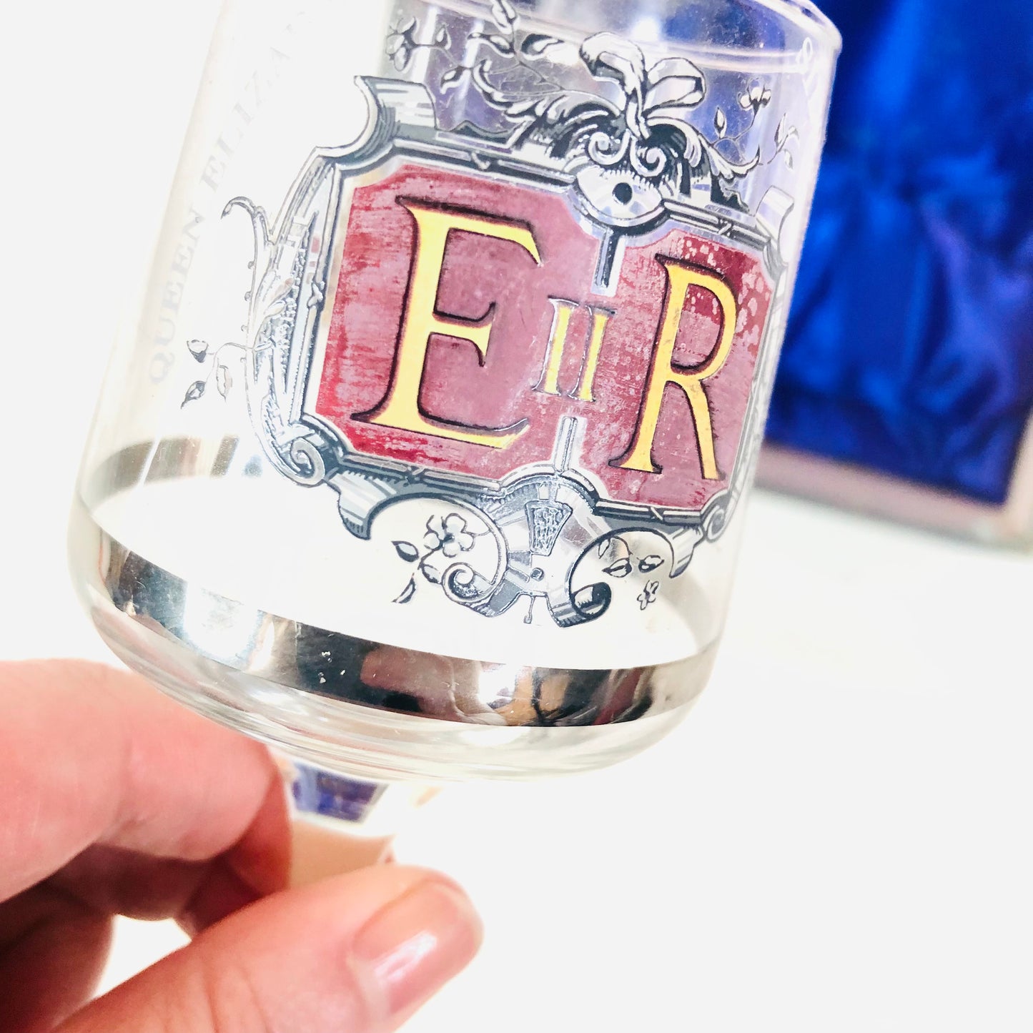 Pair Of Two Vintage Royal Queen Elizabeth II Silver Jubilee Glasses Boxed 1977