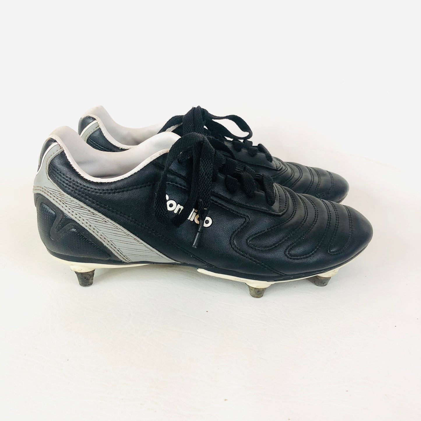Sondico Strike SG 20 Soft Ground Black & White Football Boots Size 4 (EU 37)