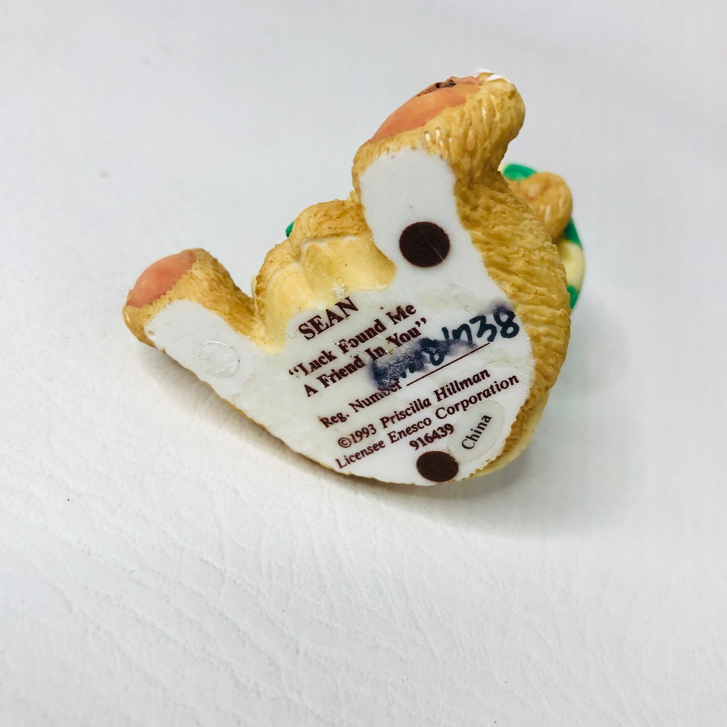 Cherished Teddies Sean 1993 Priscilla Hillman Irish/St Patrick's Day Bear 916439