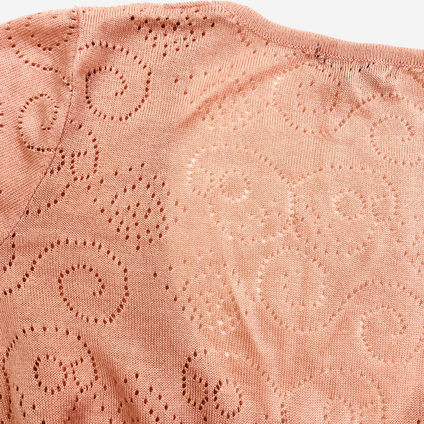 Monsoon Fusion Light Pink Balloon 3/4 Sleeve Tie Cardigan Size M