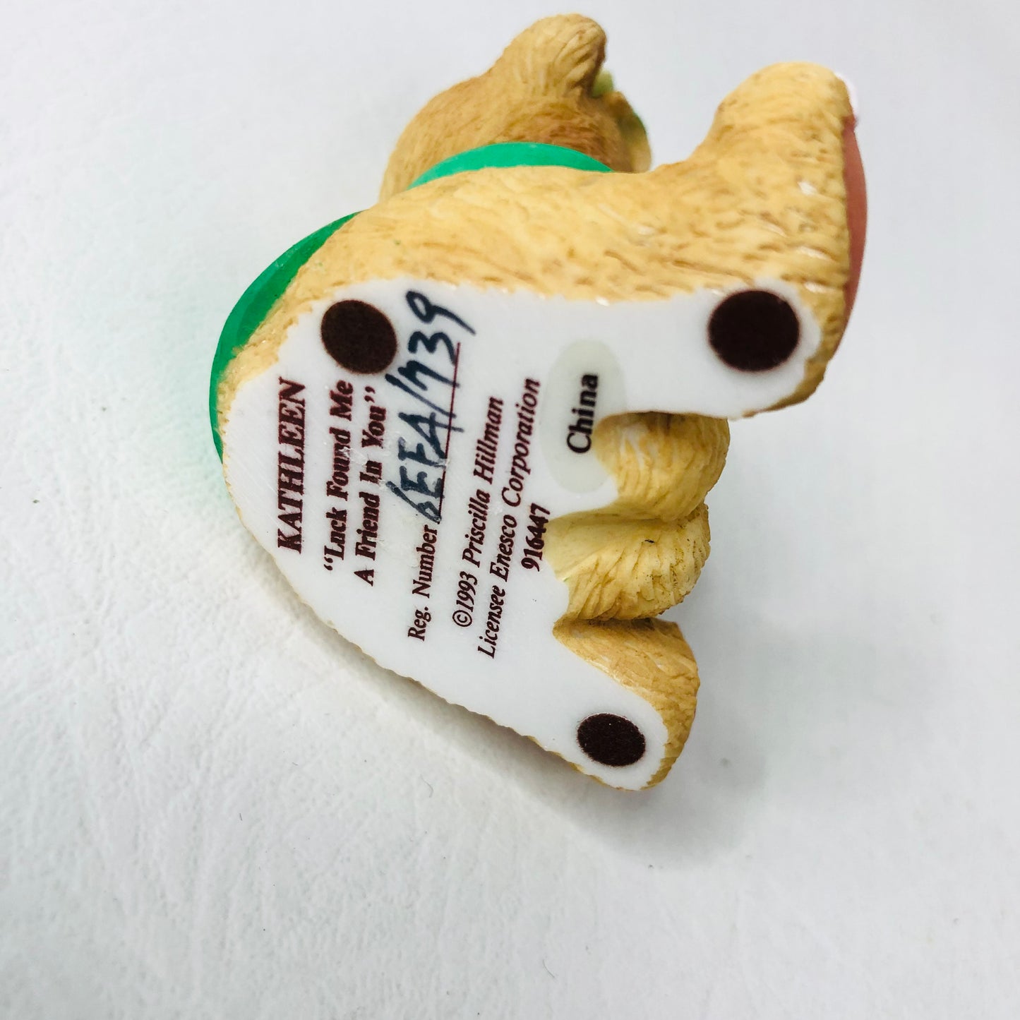 Cherished Teddies Kathleen Luck Found Me A Friend In You 1993 P.Hillman Irish Bear 916447