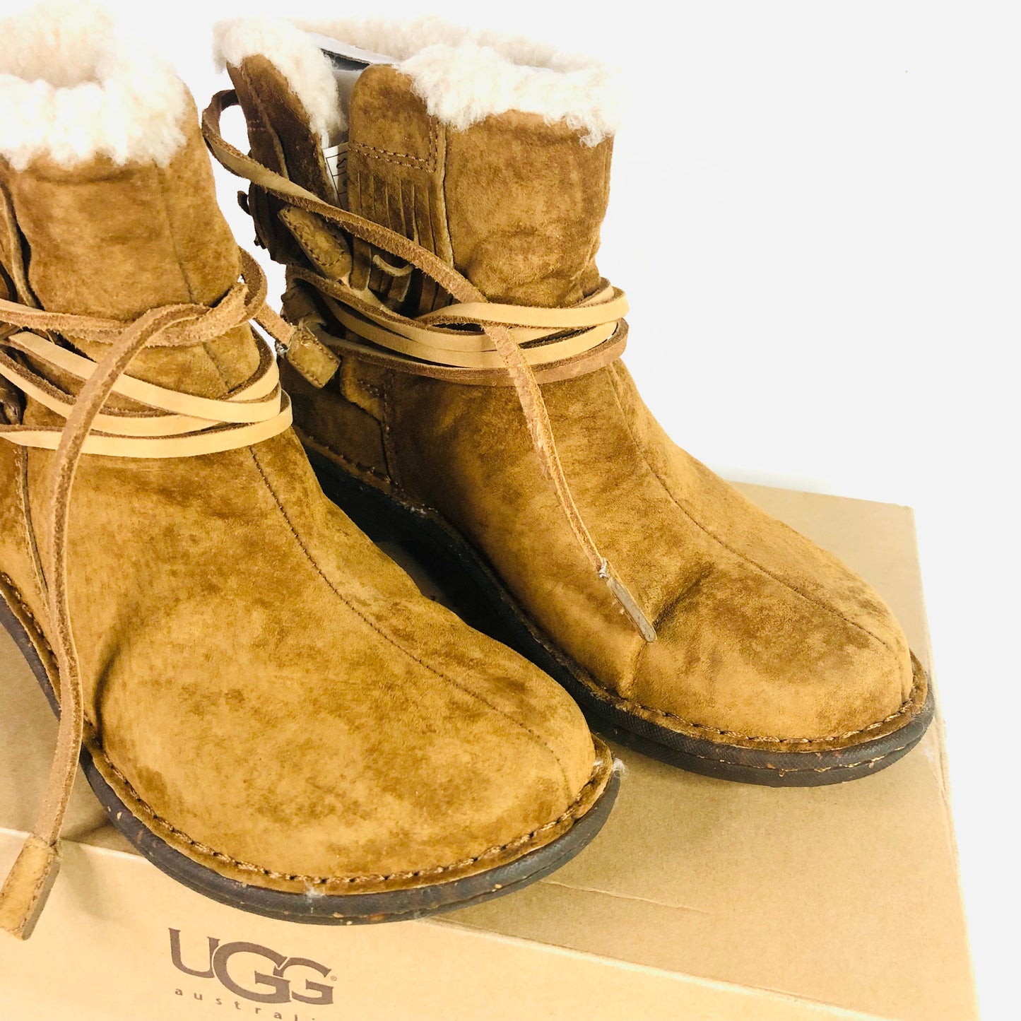 Ugg Australia Gaviota Tan Ankle boots size 4.5 UK 37 Rare New