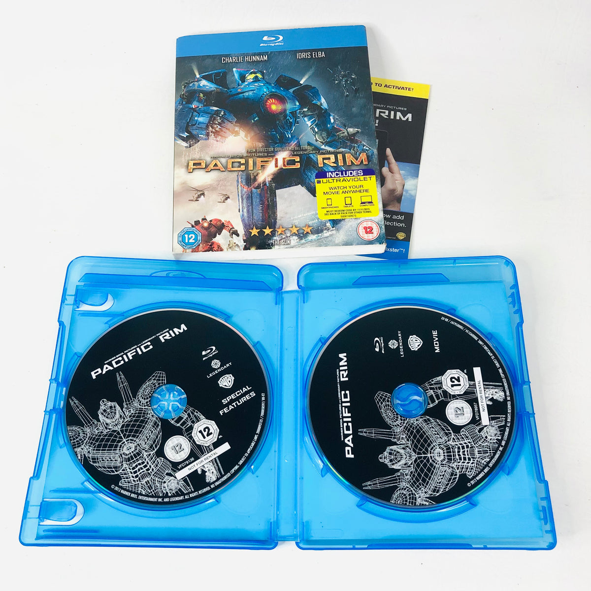 Pacific Rim (Blu-ray, 2013, 2-Disc Set) Idris Elba & Charlie Hunman