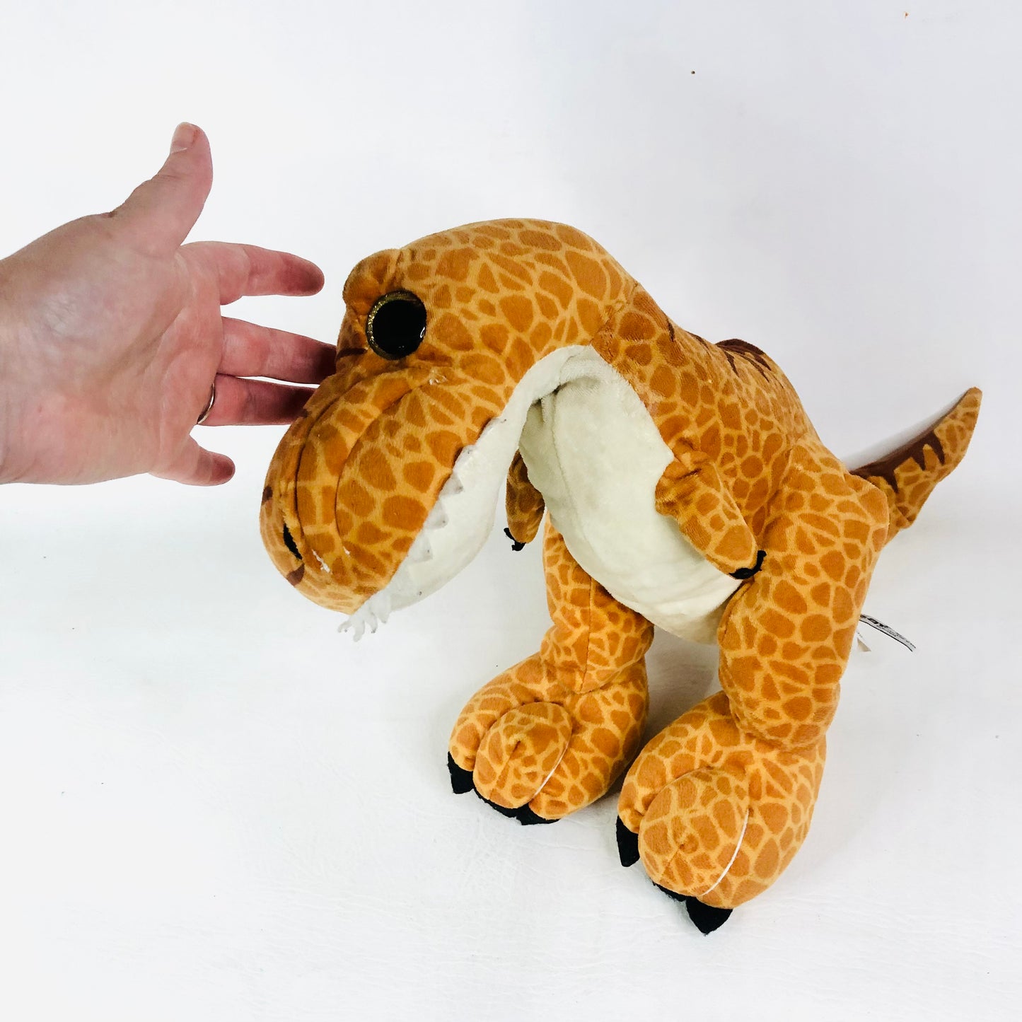 Bear Factory 2001 16 inch Stuffed Orange Trey The T-Rex Dinosaur Plush Floppy