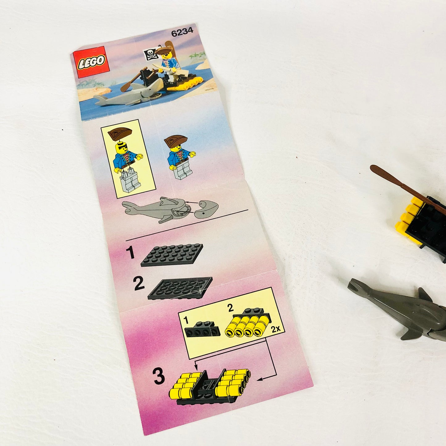 LEGO Pirates: Renegade's Raft (6234) 100% Complete With Instructions & minifigure Vintage 1991