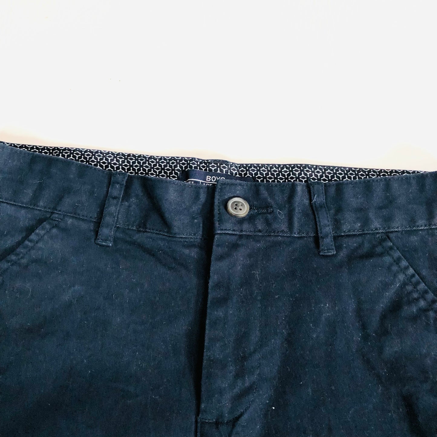 Next Boys Navy Blue Trousers – Age 11 Smart Cotton Blend