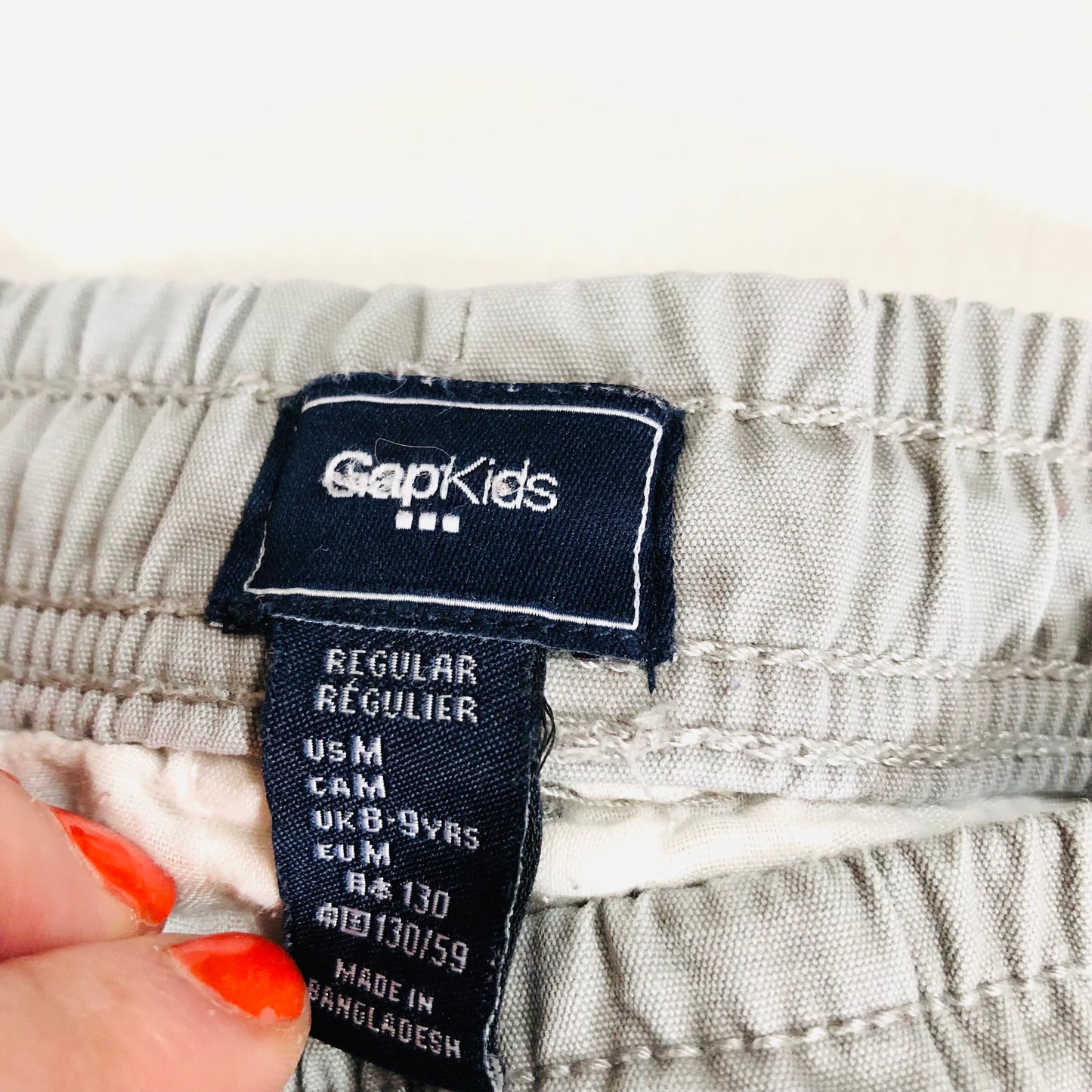 Gap Kids Grey Cotton Shorts Elastic Waist Boys Unisex Age 8-9 Years