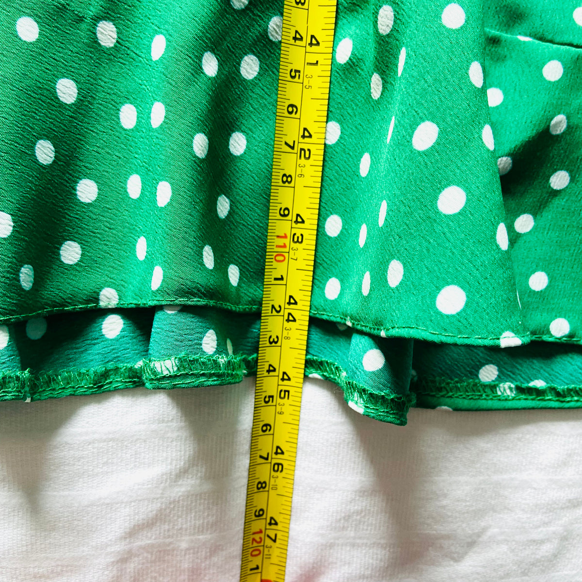 Primark | Green Polka Dot | Wrap Summer Tea Dress | Short Flutter Sleeves | Plus Size 18