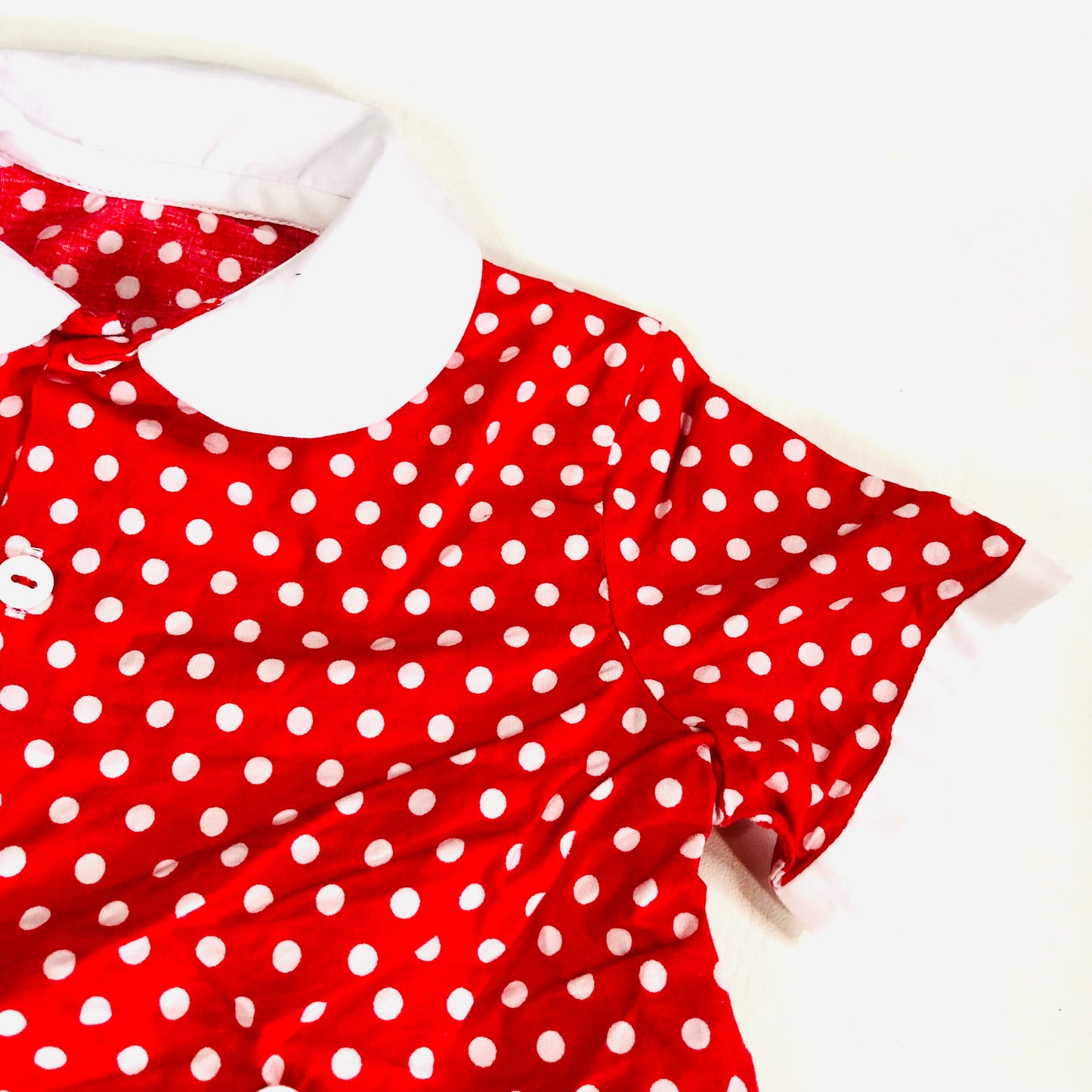 Vintage-Style Baby Girl Red Polka Dot 2-Piece Outfit 3-6M Adorable Retro Look!