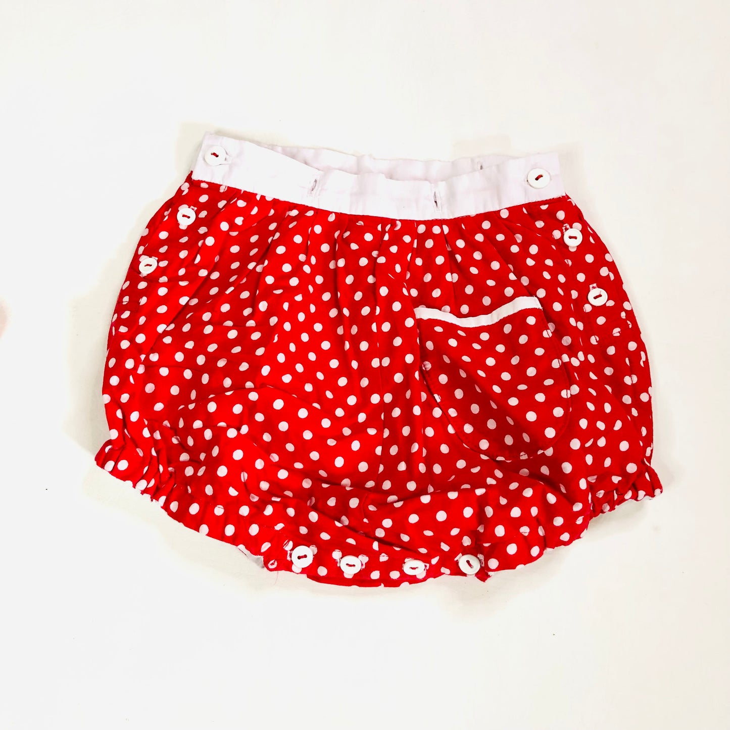 Vintage-Style Baby Girl Red Polka Dot 2-Piece Outfit 3-6M Adorable Retro Look!