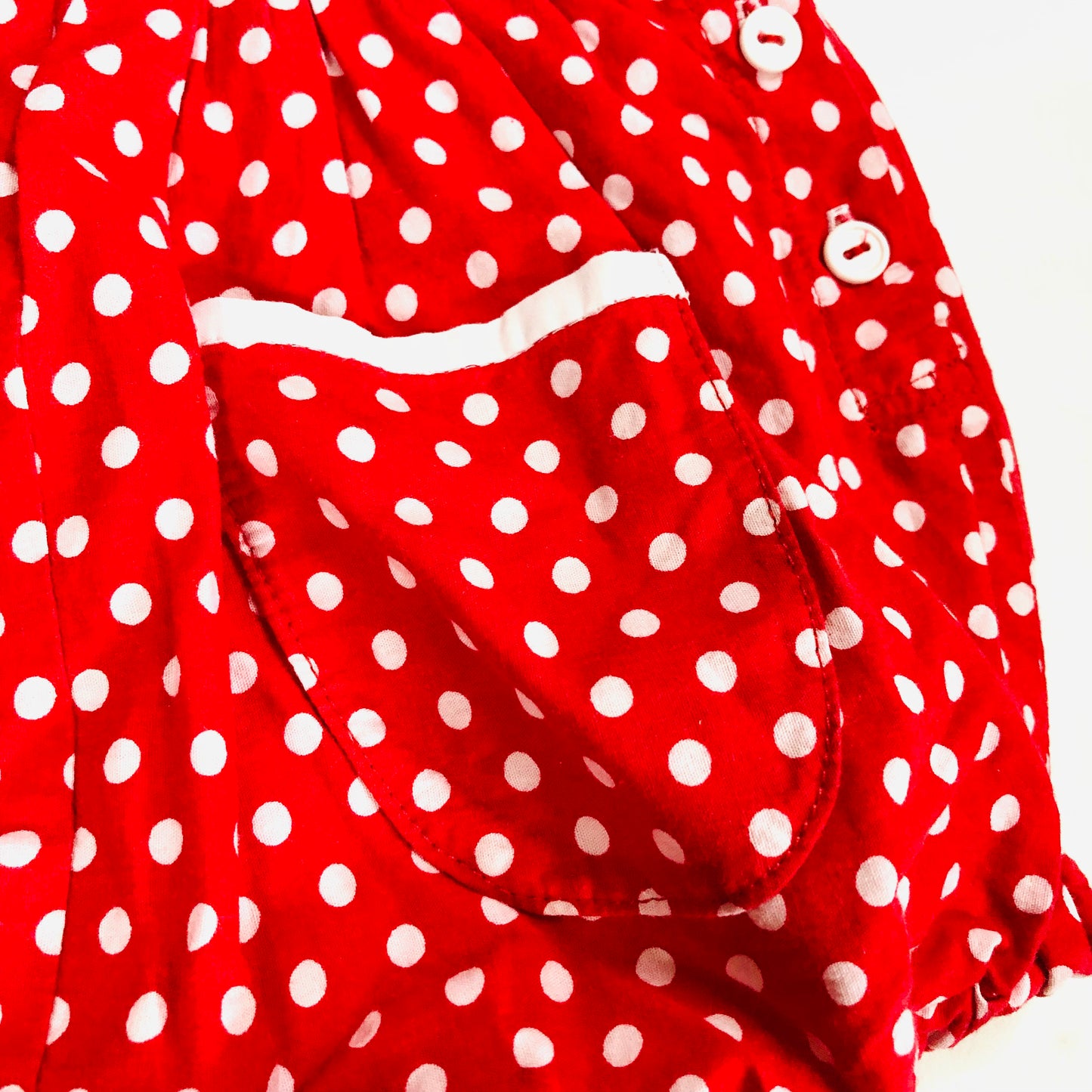 Vintage-Style Baby Girl Red Polka Dot 2-Piece Outfit 3-6M Adorable Retro Look!