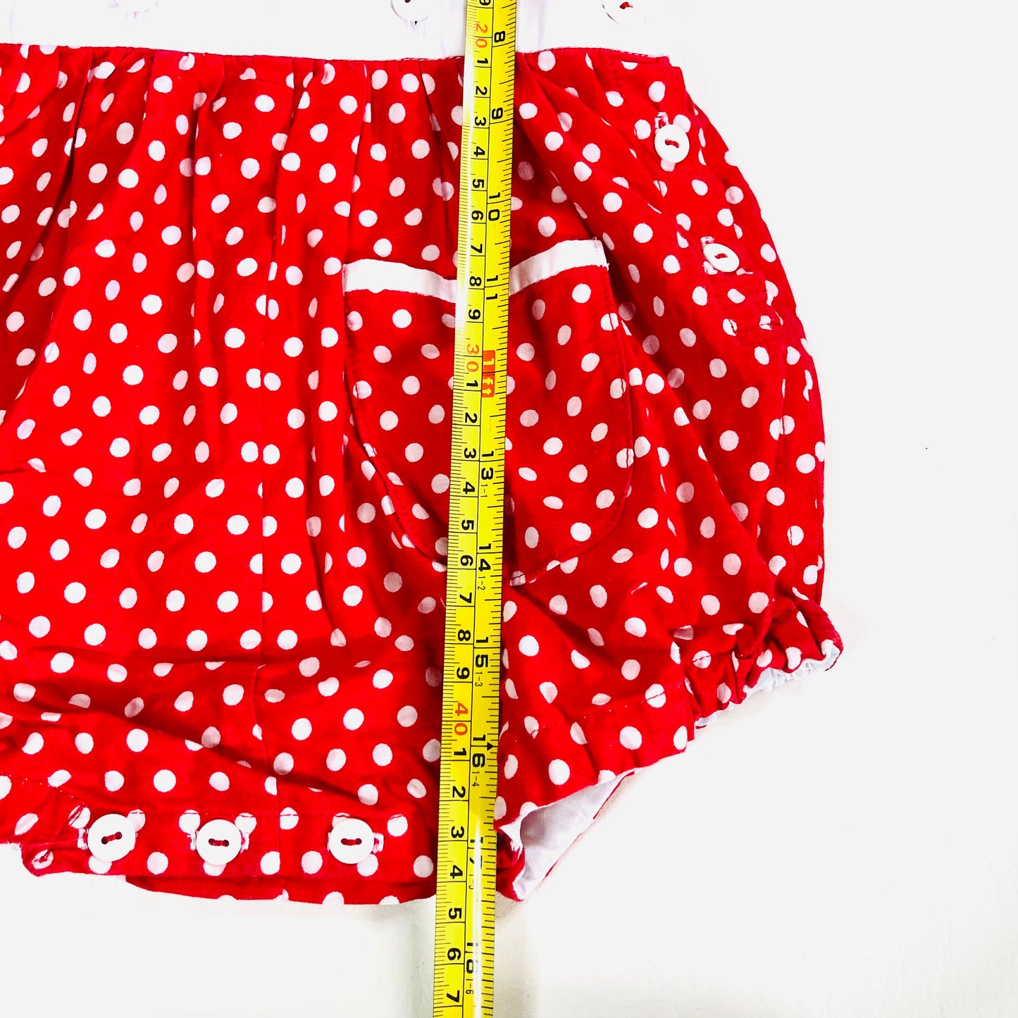 Vintage-Style Baby Girl Red Polka Dot 2-Piece Outfit 3-6M Adorable Retro Look!