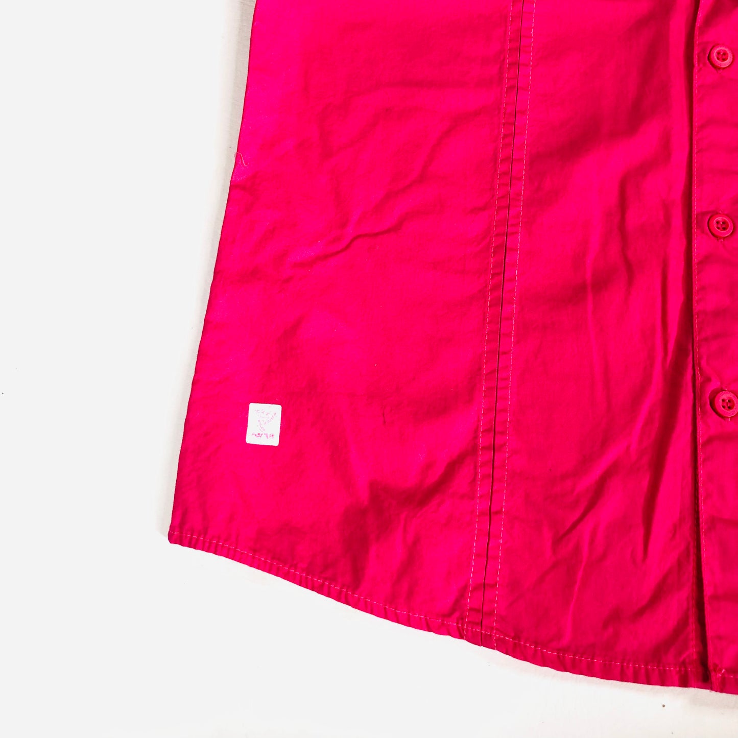 Urban Spirit Y2K Short Sleeve Hot Fuchsia Pink Mens Casual Shirt Size Medium