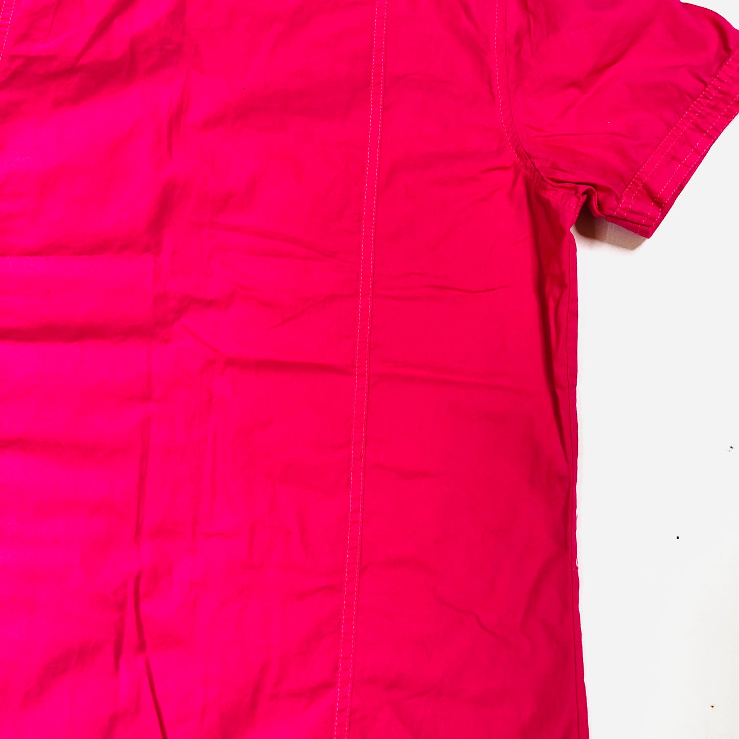 Urban Spirit Y2K Short Sleeve Hot Fuchsia Pink Mens Casual Shirt Size Medium