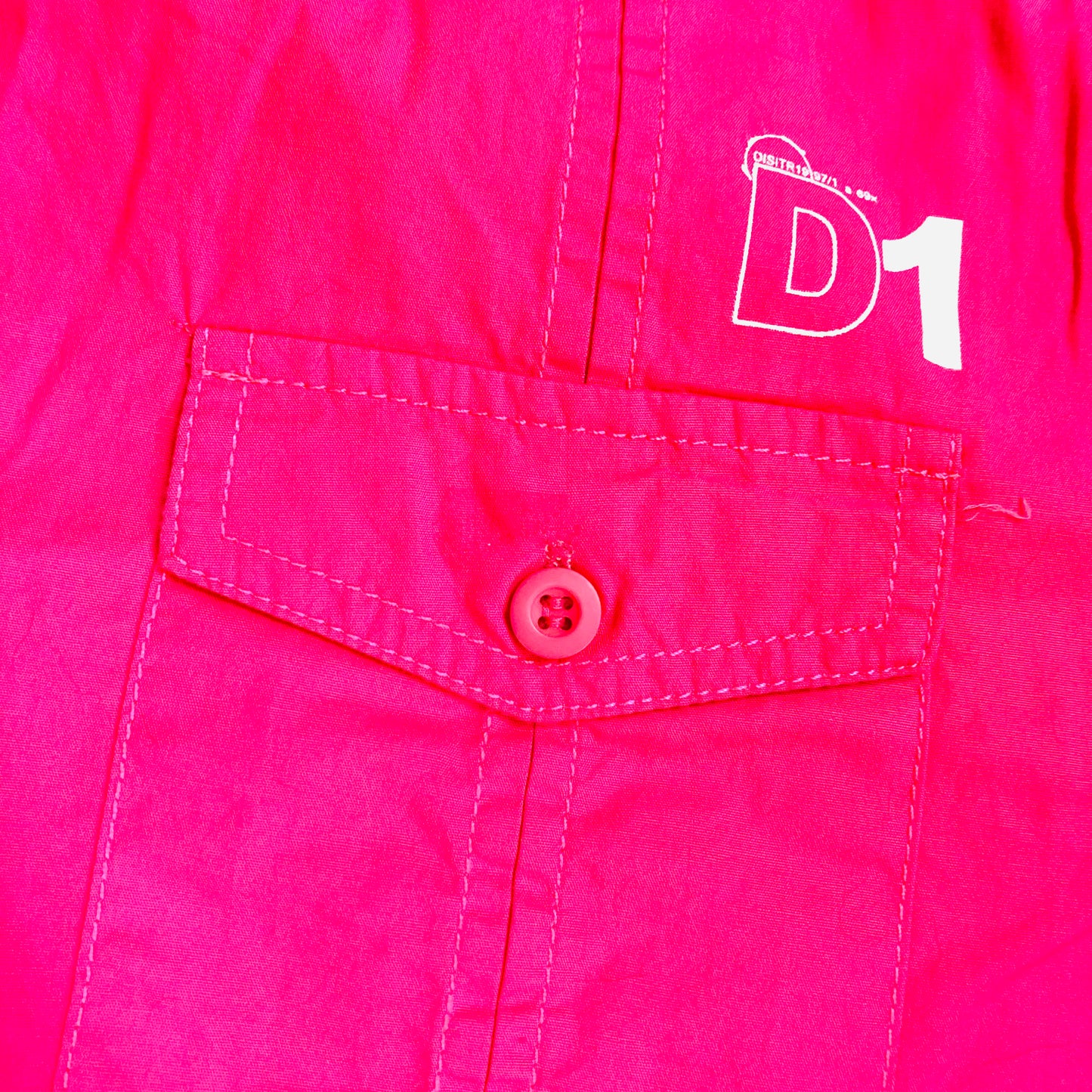 Urban Spirit Y2K Short Sleeve Hot Fuchsia Pink Mens Casual Shirt Size Medium