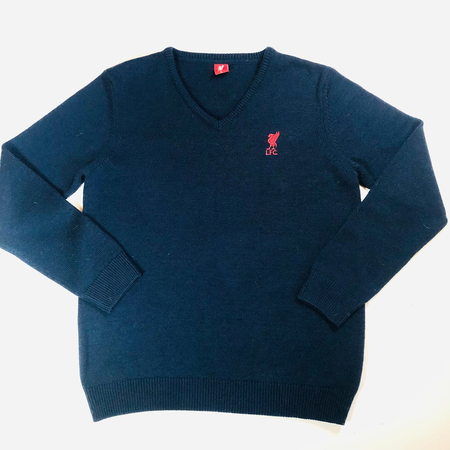 Liverpool Football Club L.F.C Mens Navy Blue Knit V-Neck jumper Size Large